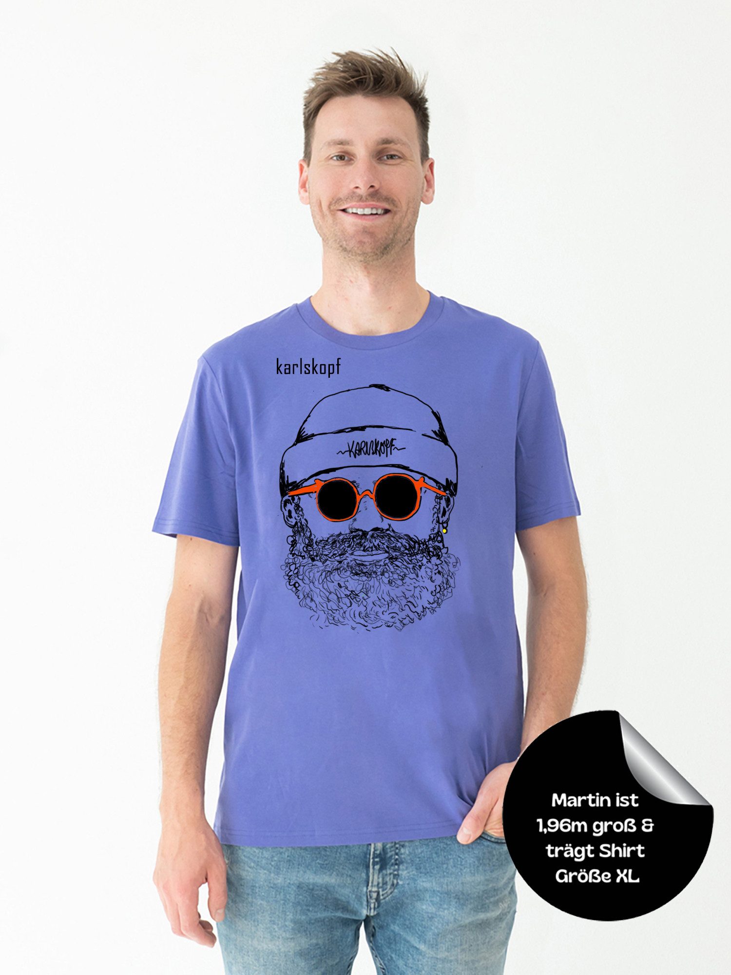 karlskopf Print-Shirt Rundhalsshirt Basic HIPSTER günstig online kaufen
