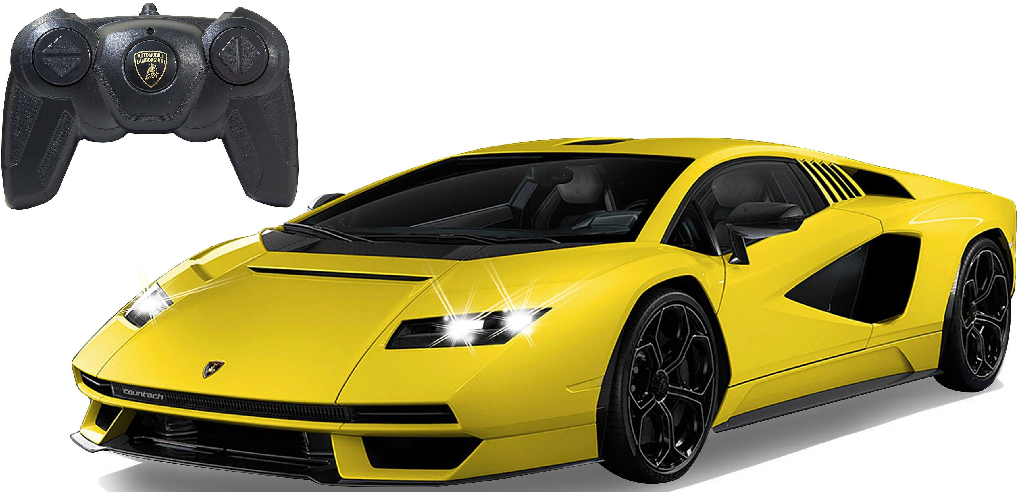 Jamara RC-Auto Deluxe Cars, Lamborghini Countach LPI 800-4 1:16, gelb - 2,4 GHz, mit LED-Lichtern