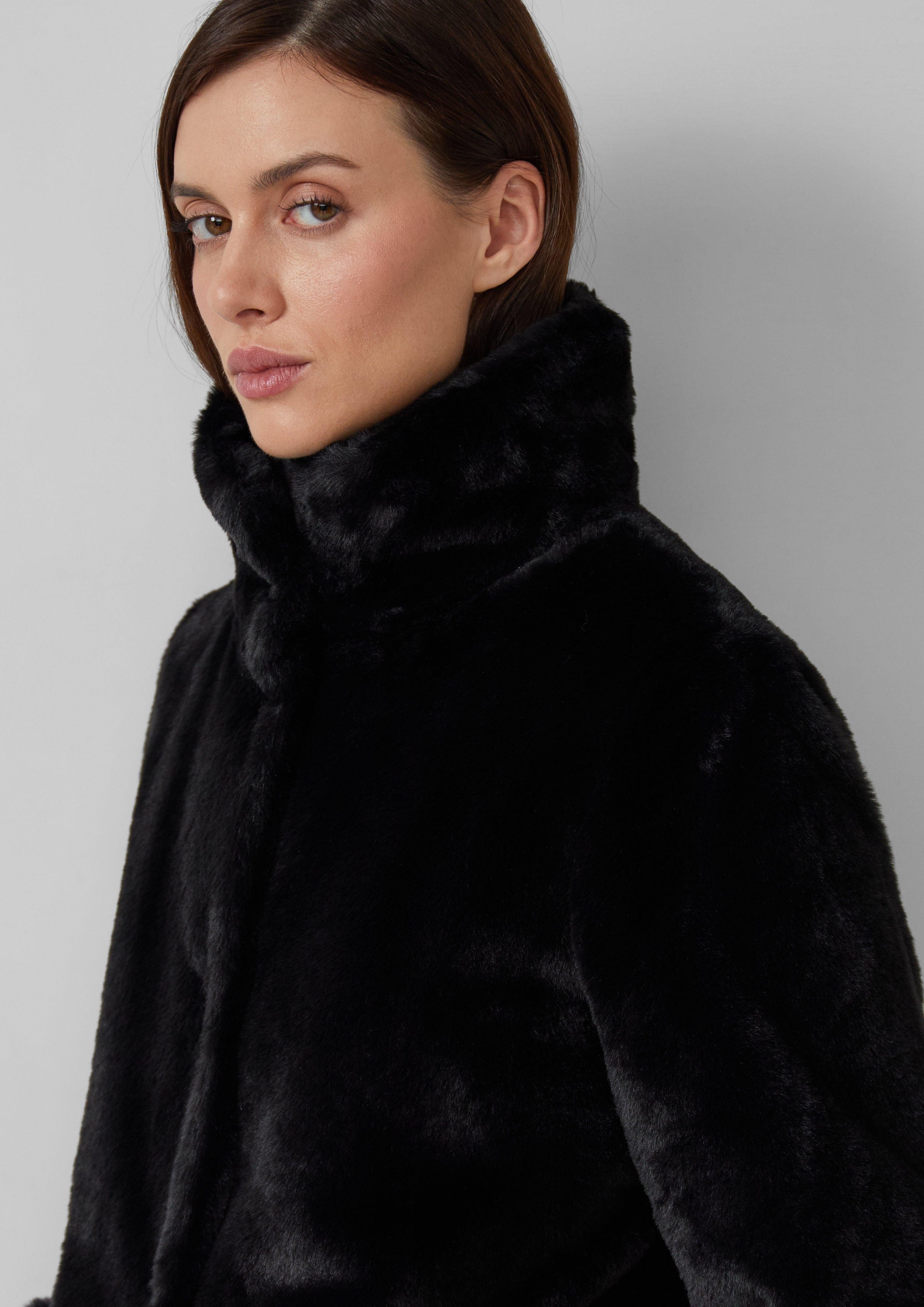 s.Oliver BLACK LABEL Funktionsjacke Teddyplüsch-Jacke mit günstig online kaufen