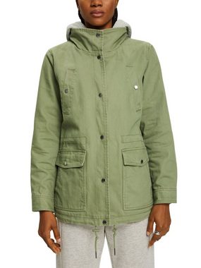 edc by Esprit Cargojacke Parka mit Kapuzeneinsatz aus Jersey