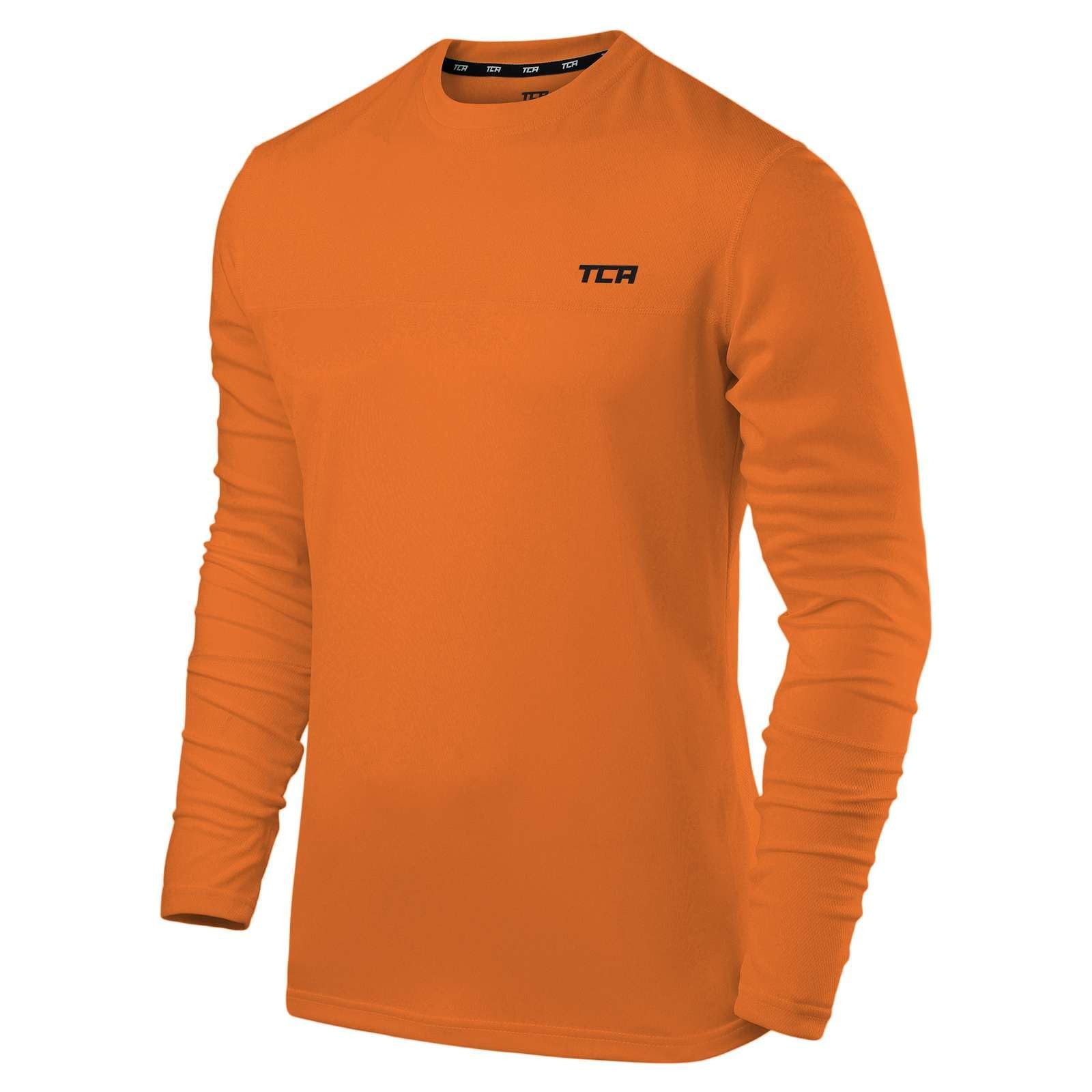 TCA Trainingsshirt TCA Herren Langarm Laufshirt - Orange, XXL (1-tlg) günstig online kaufen