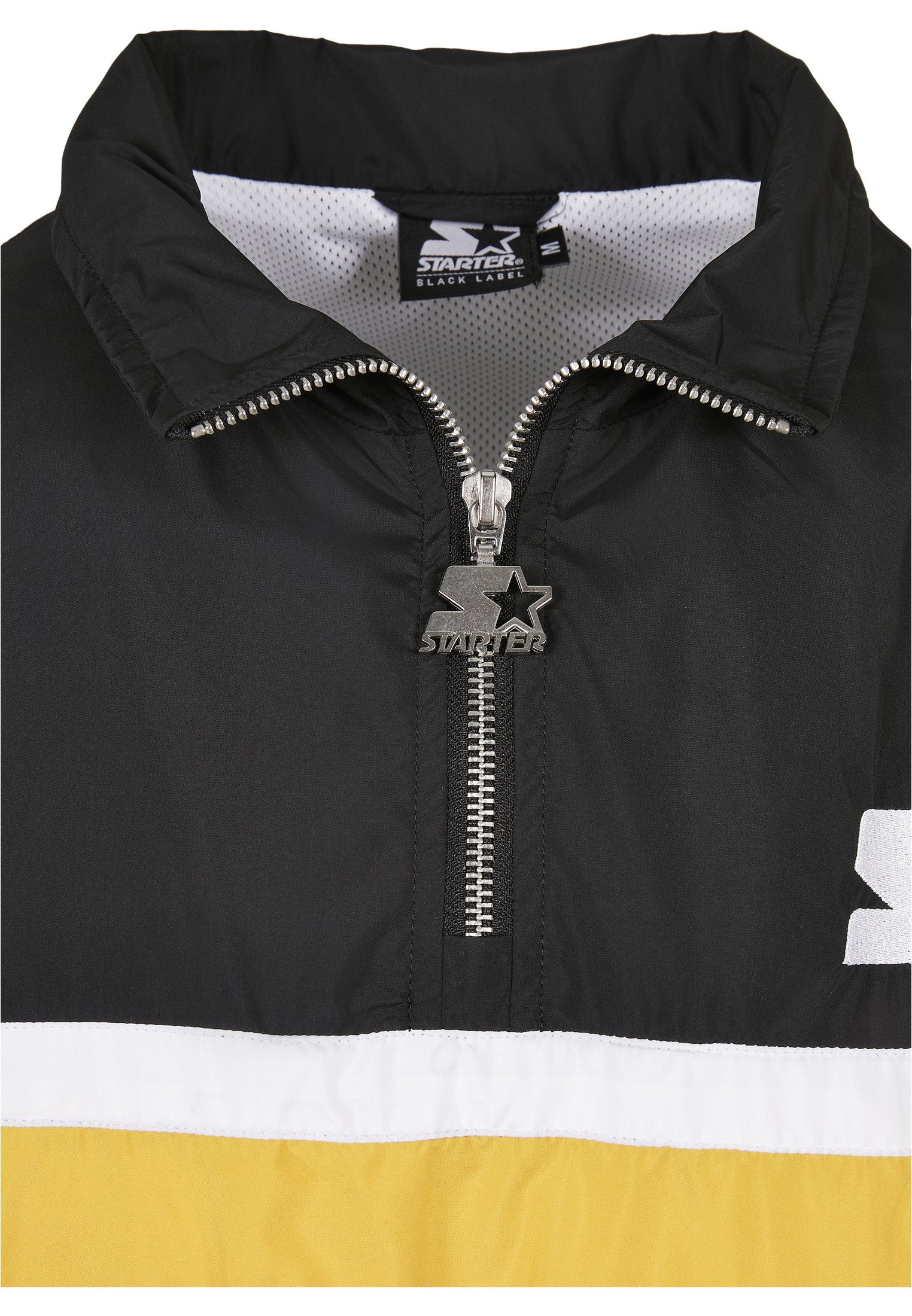Starter Outdoorjacke Herren Starter Half Jacket black/golden/white Zip Retro (1-St)