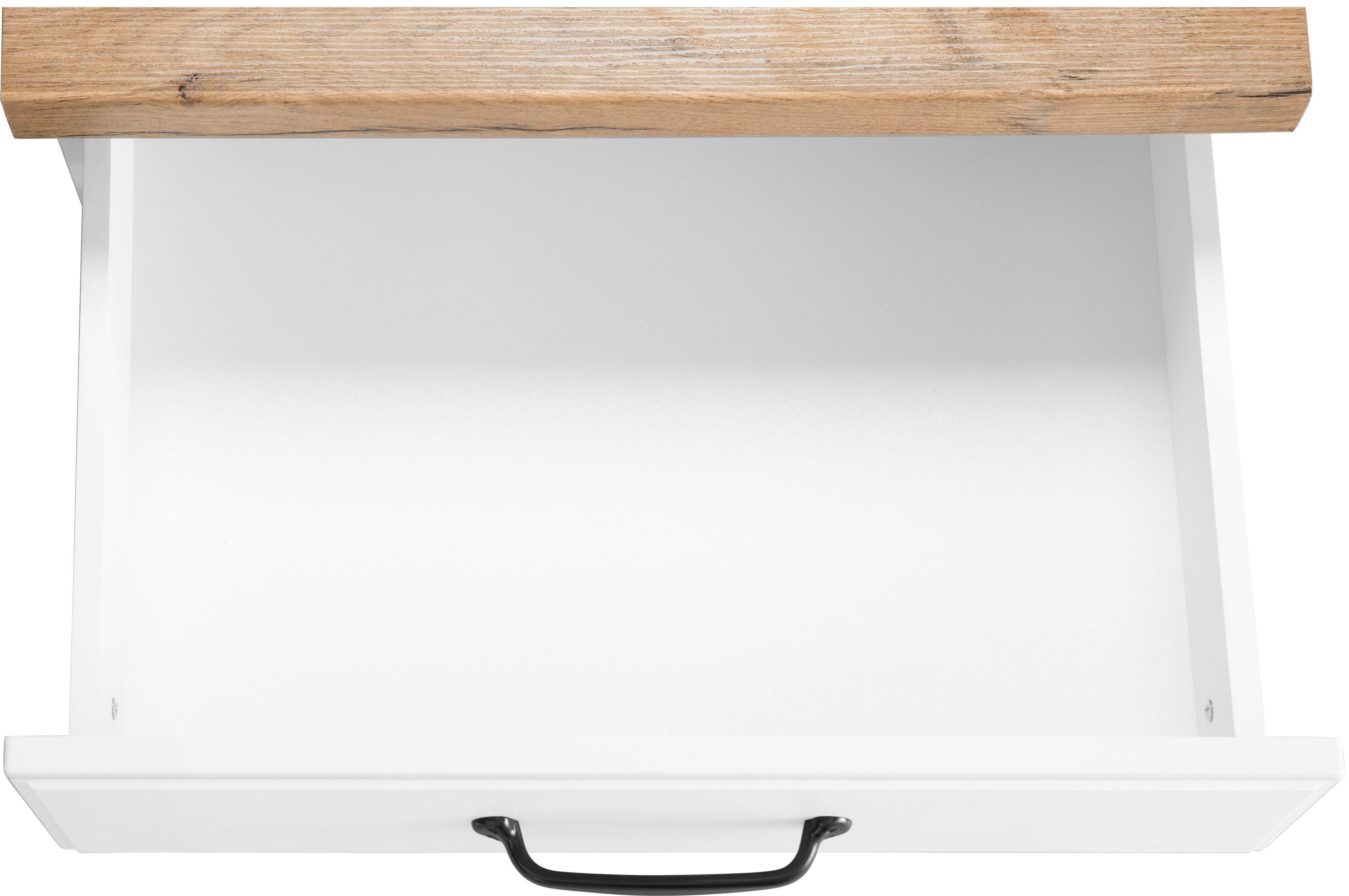 wiho Küchen Unterschrank Erla 60 cm breit mit Kassettenfront, mit Arbeitsplatte – Bild 4 von 5