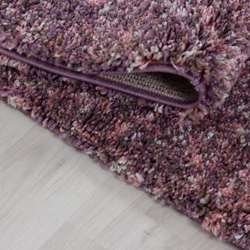 Hochflor-Teppich Meliert Design, Carpettex, Rund, Höhe: 30 mm, Teppich Meliert Design Teppich Wohnzimmer versch. farben und größen