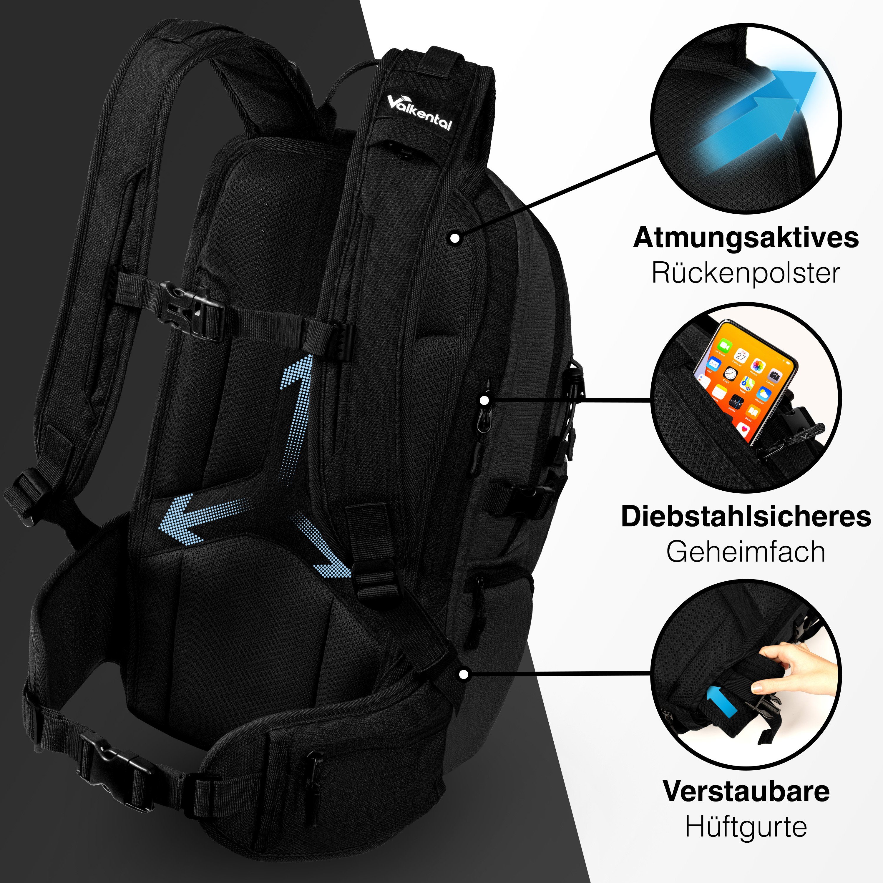 Valkental Wanderrucksack Fahrradrucksack & Outdoor Rucksack (1-tlg), wasser günstig online kaufen