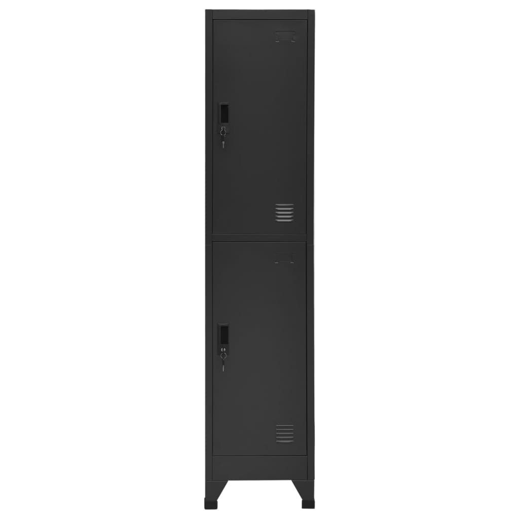 vidaXL Fächerschrank Schließfachschrank Anthrazit 38x45x180 cm Stahl (1-St)