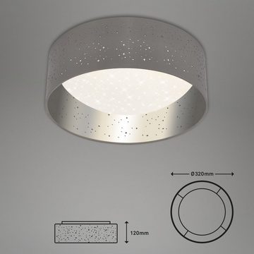 Briloner Leuchten LED-Sternenhimmel 3482-014, LED fest verbaut, Neutralweiß, Deckenlampe modern 12W 1200lm 4000K IP20