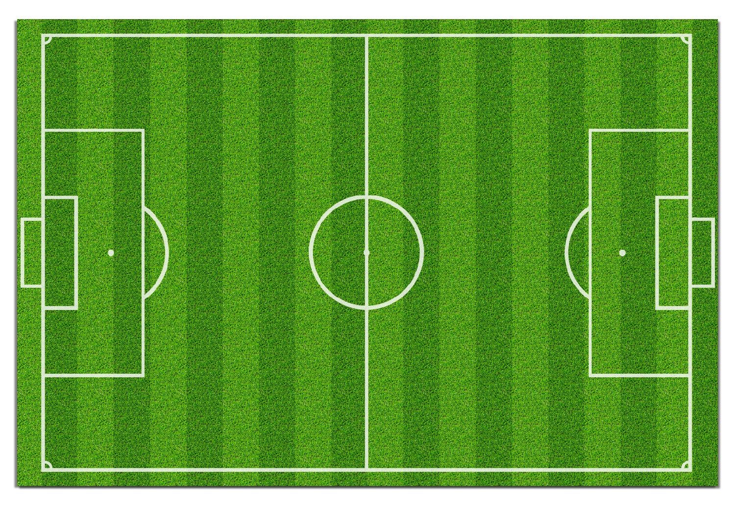 Wallario Wandfolie, Fußballfeld, wasserresistent, geeignet für Bad und Dusche