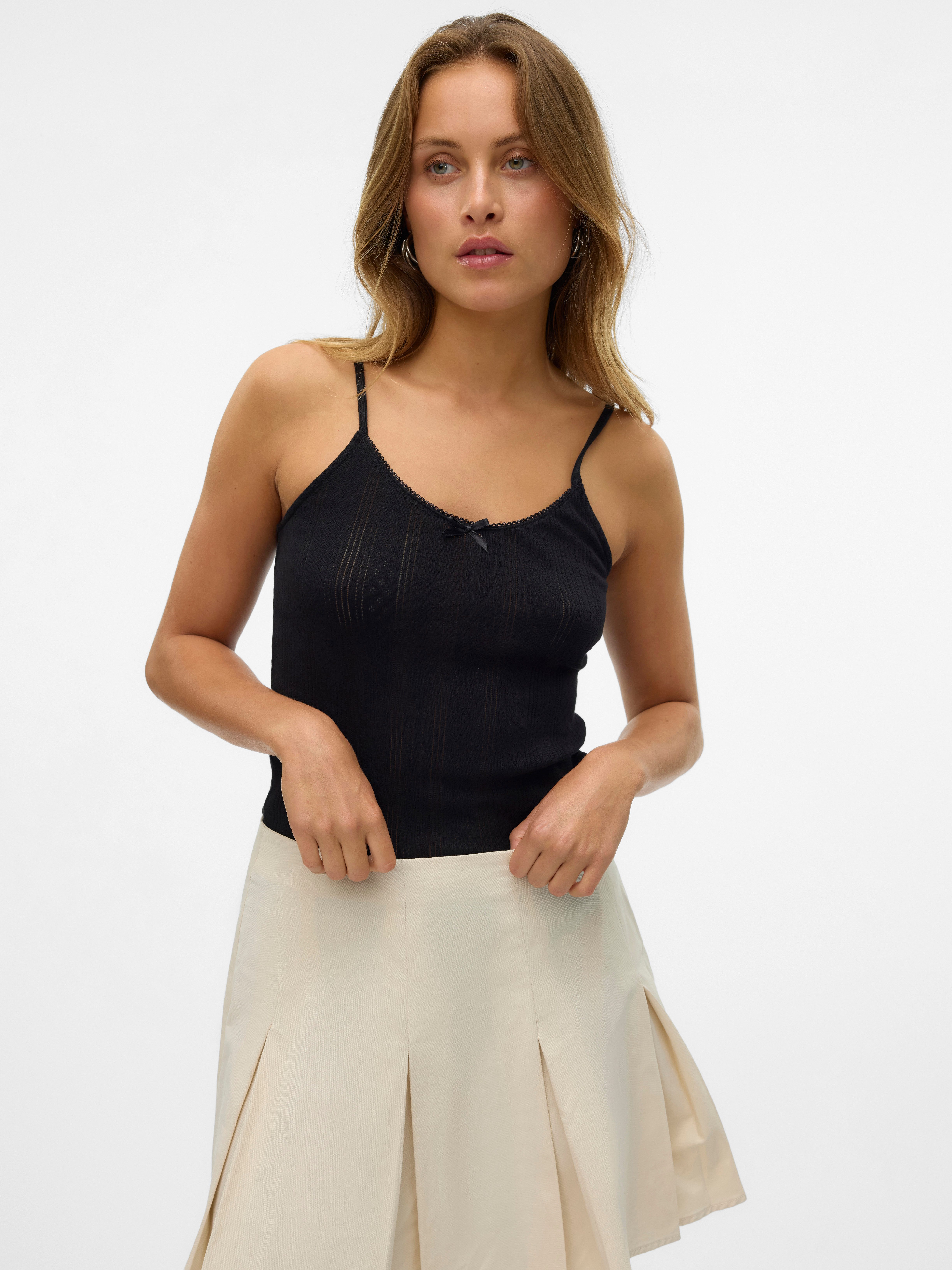 Vero Moda Trägertop VMLISA POINTELLE SINGLET günstig online kaufen