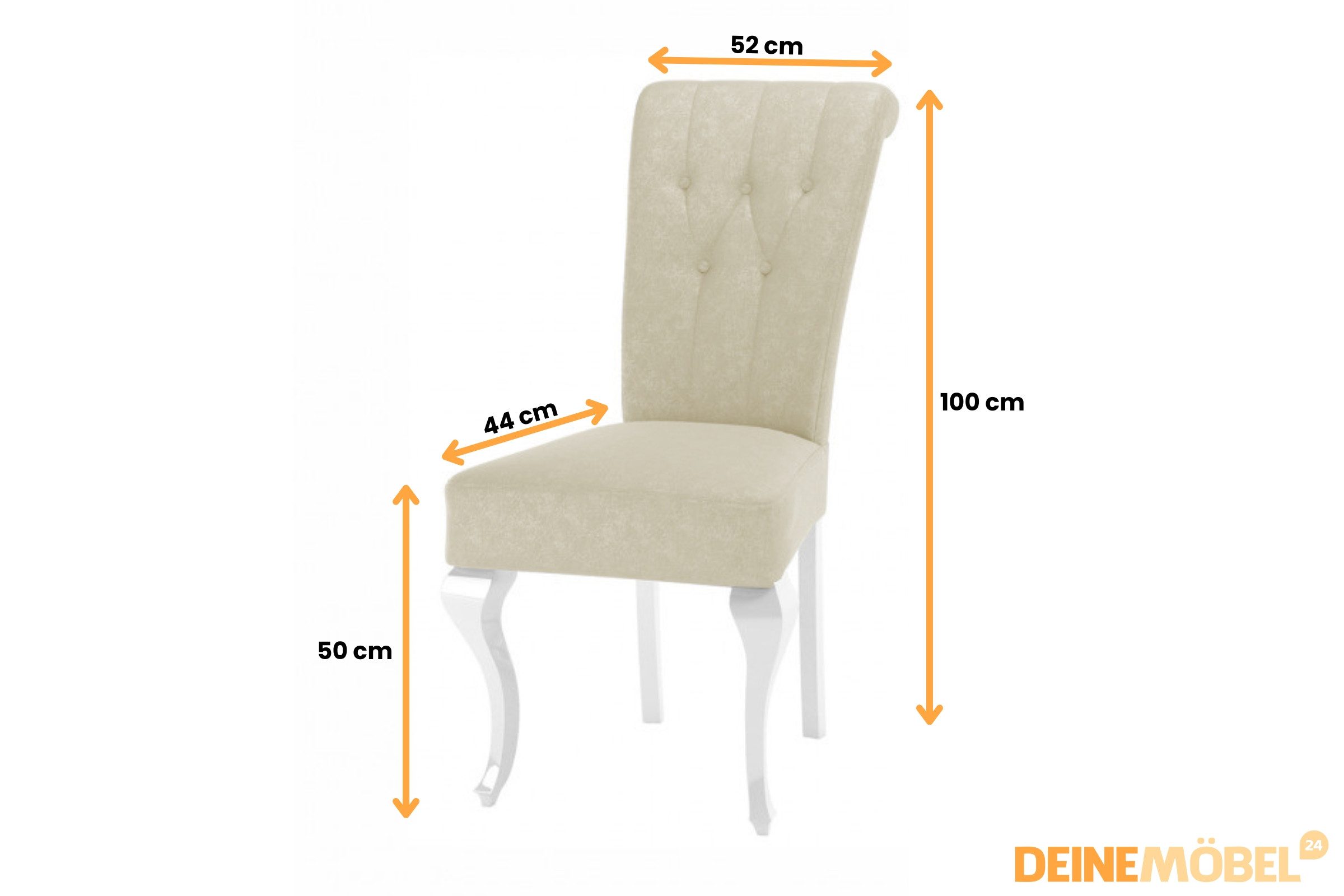Deine Möbel 24 Essgruppe LUISE Tischgruppe Glamour Tisch mit 4 / 6 Stühlen Esszimmer, (Graphit Anthrazit Dunkelgrau Grau Beige Schwarz, 7-tlg., Wohnzimmer, Esst – Bild 5 von 5