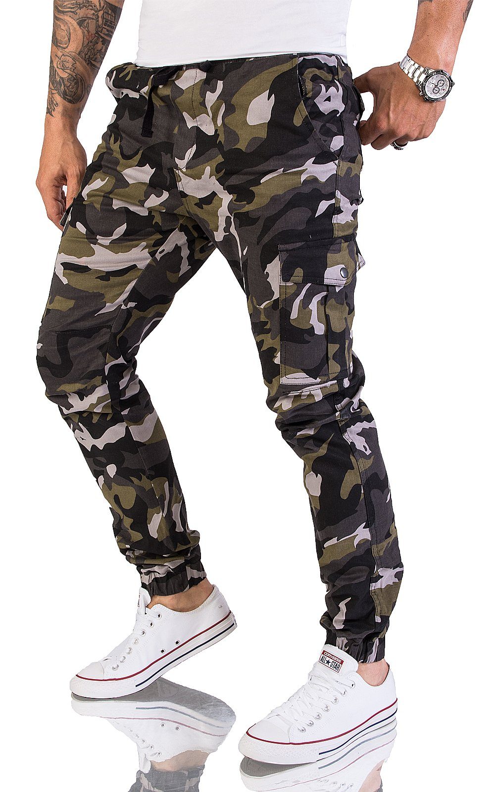 Rock Creek Cargohose Herren Caroghose mit Taschen H-179