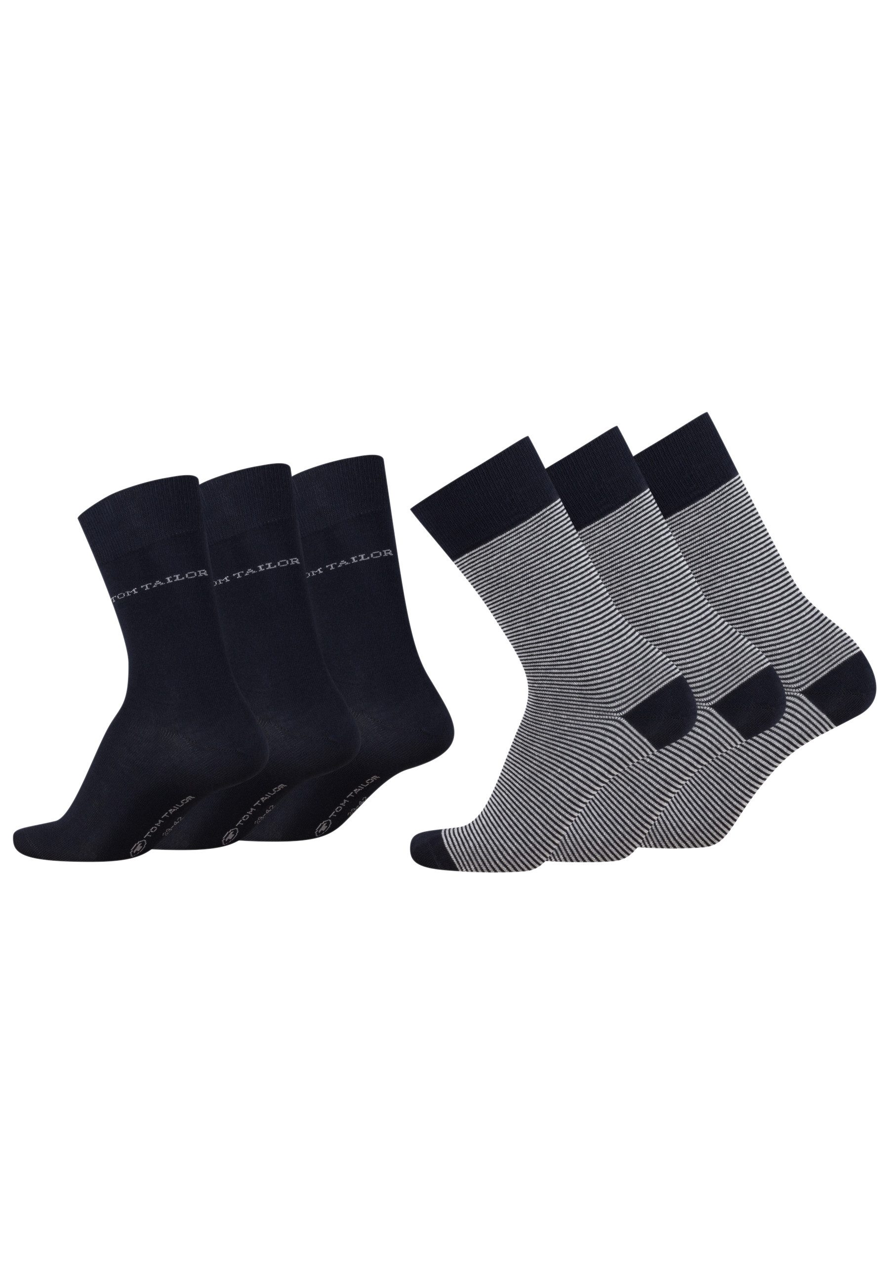 TOM TAILOR Socken TOM TAILOR Herrensocken 2er Pack schwarz grau TOM TAILOR Herrensocken 2er Pack schwarz grau