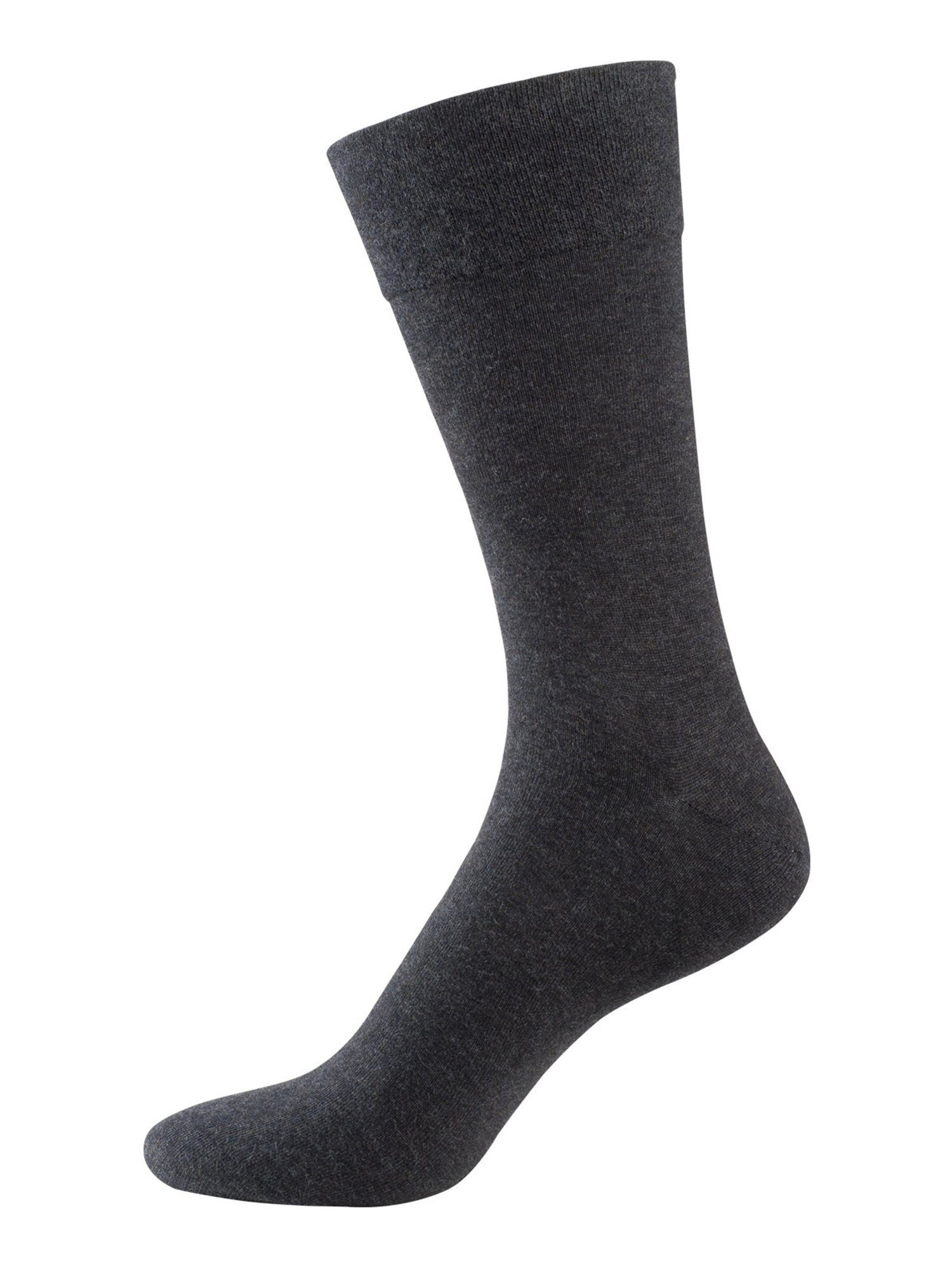 Nur anthrazitmelange Socken Der Komfort günstig (7-Paar) Basicsocken uni