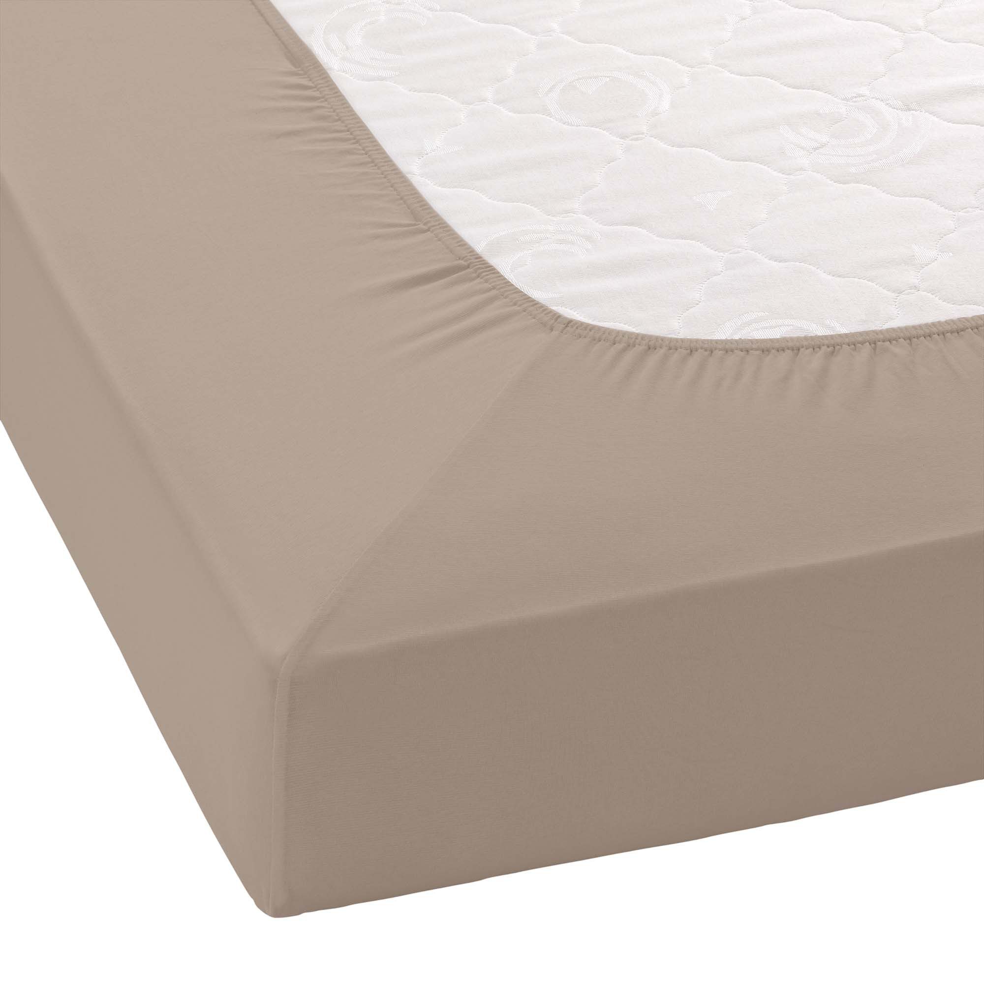 Janine Spannbettlaken ELASTIC 5002 Jersey Bettlaken mit Elasthan, 190 g/m², Jersey-Elasthan, Gummizug: rundum, (1 Stück), für Matratzen bis 35 cm Höhe, 95% Baum – Bild 3 von 5