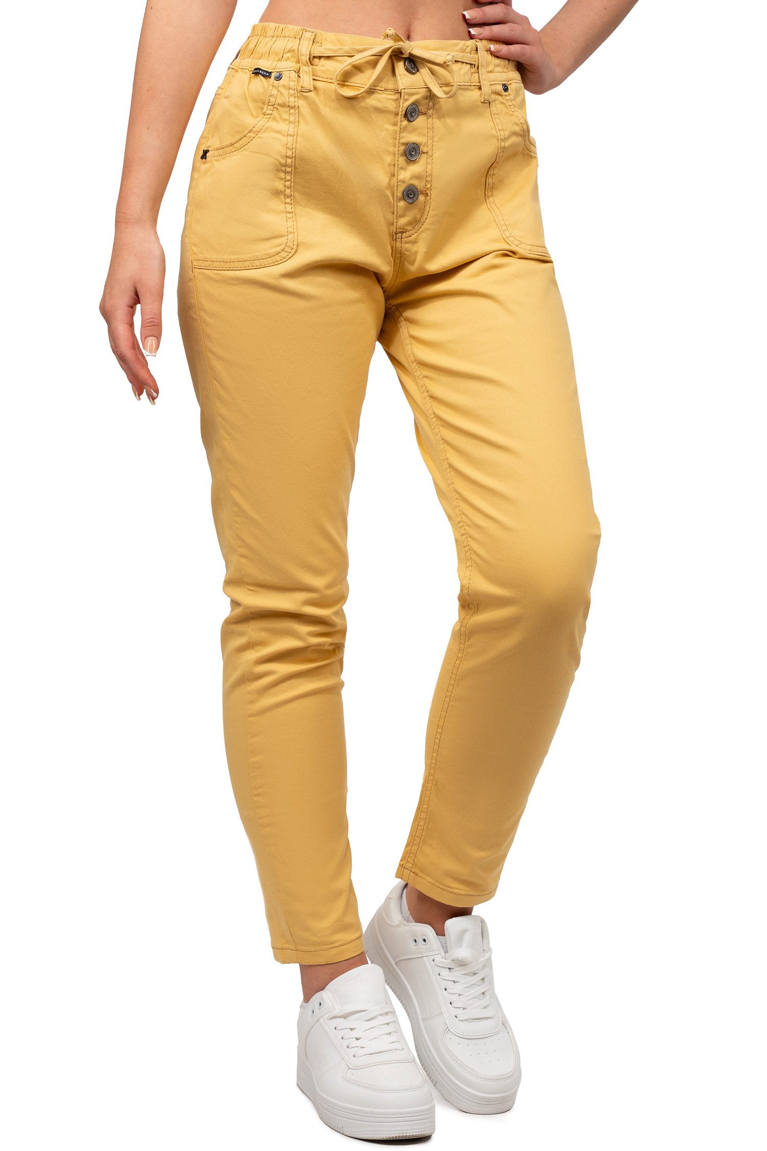 Cipo & Baxx Stoffhose Damen Regular Fit Hose Mid Waist BA-WD508 für lässige Alltagslooks und Freizeit-Outfits
