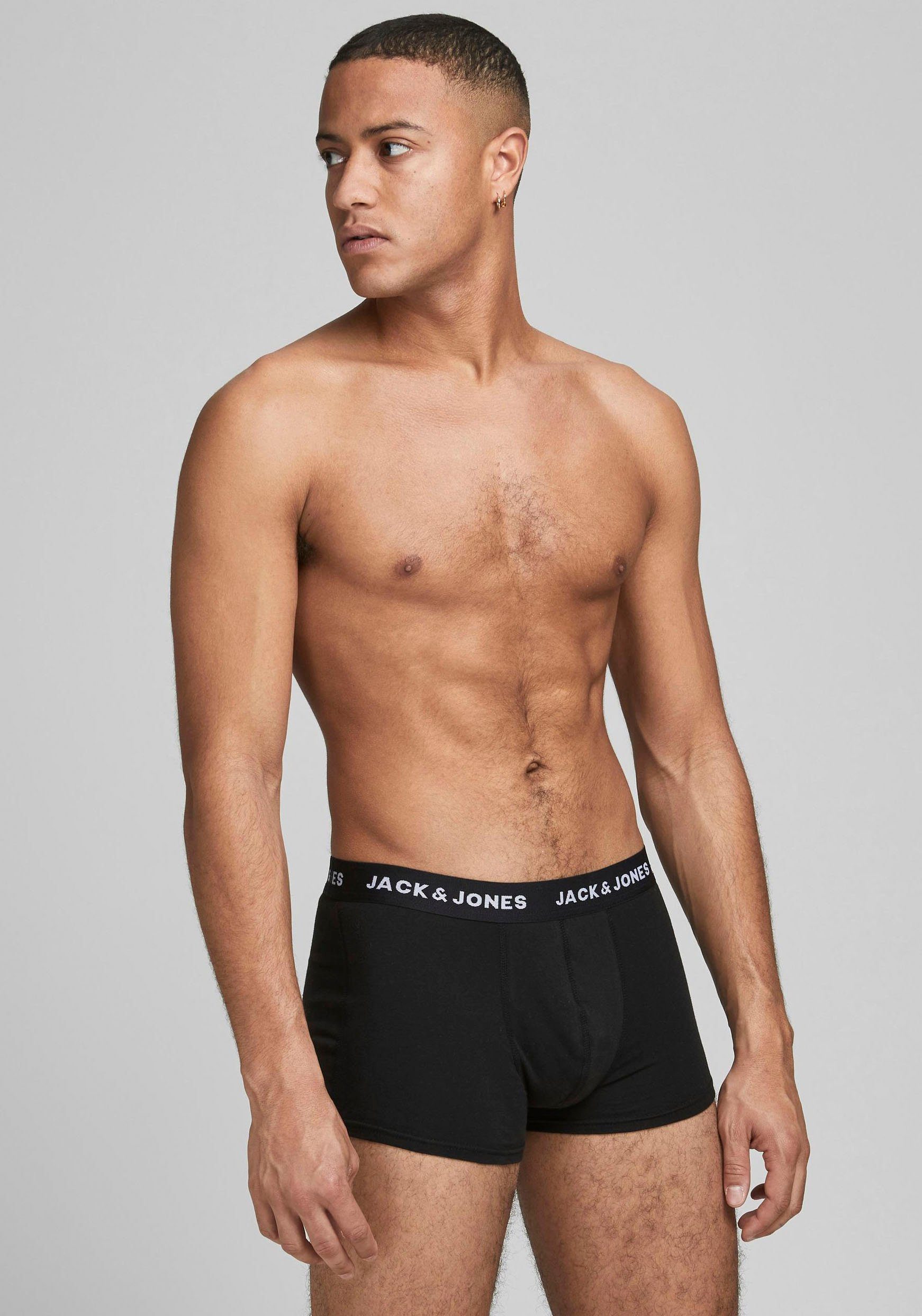 Jack & Jones Boxershorts Black 10-St., (Packung, 10er-Pack) SOLID TRUNKS PACKS 10 12189937