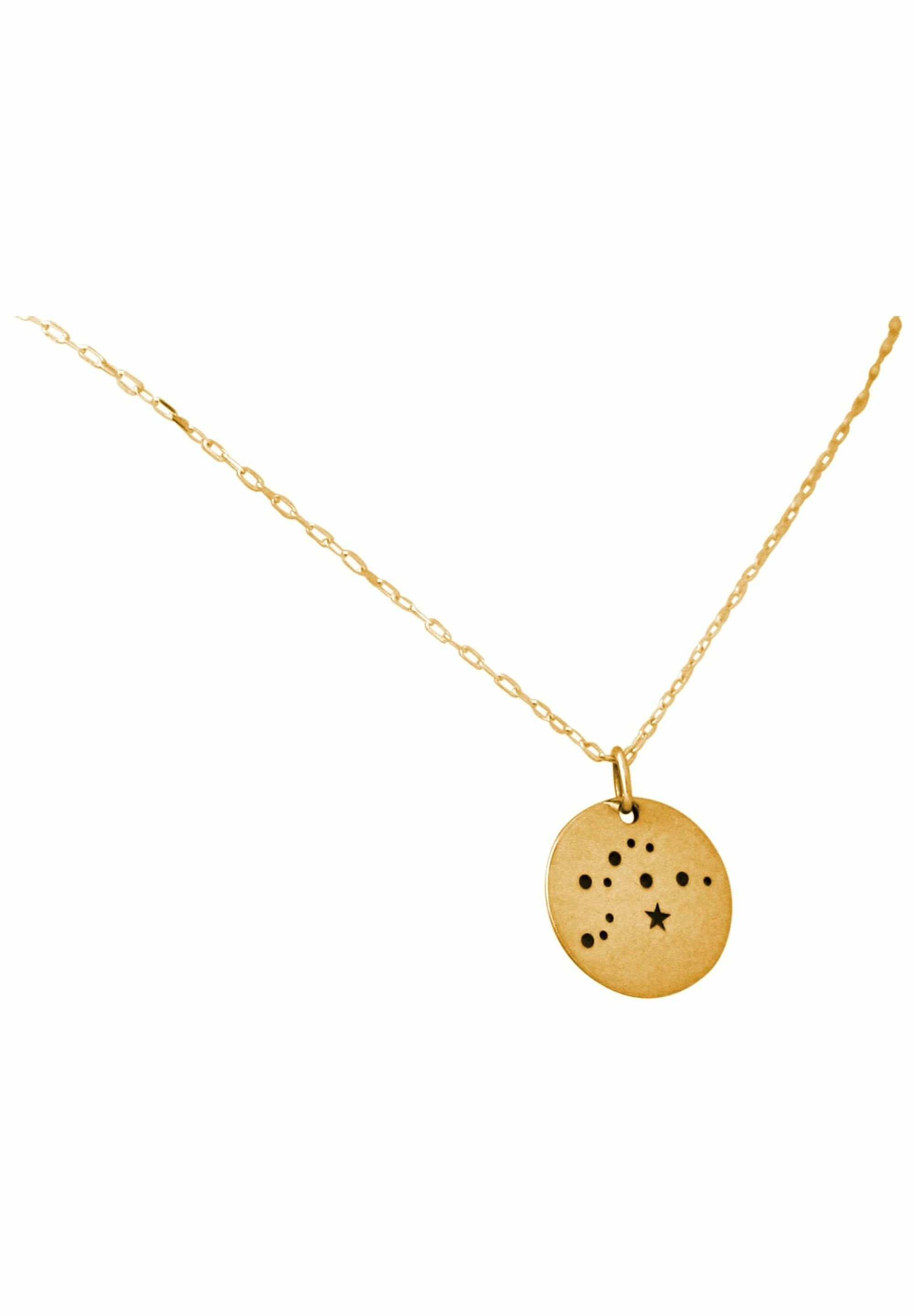 Sternzeichen Gemshine Kette mit gold Wassermann Anhänger coloured