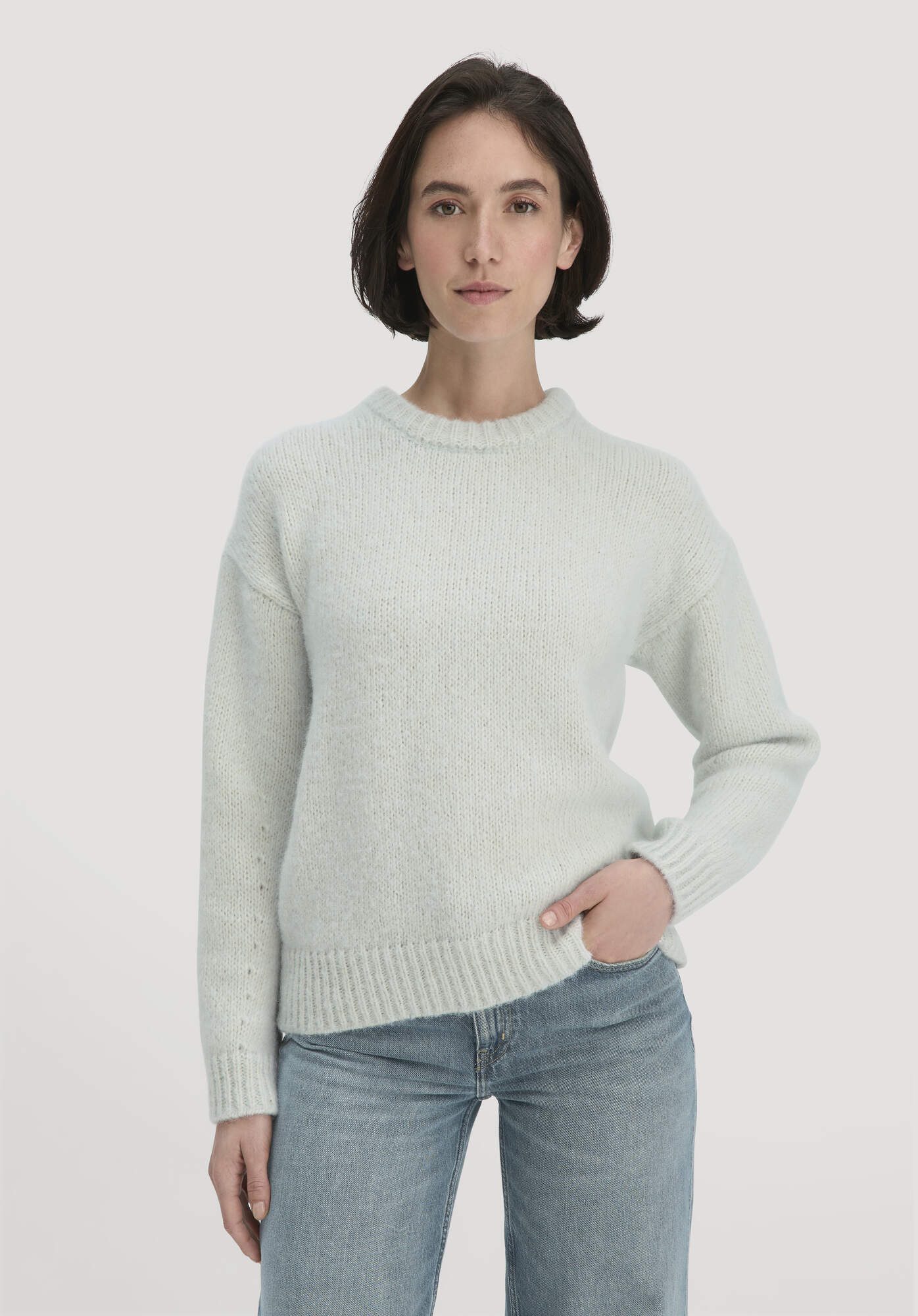 Hessnatur Strickpullover Relaxed aus Alpaka mit Bio-Baumwolle (1-tlg) günstig online kaufen