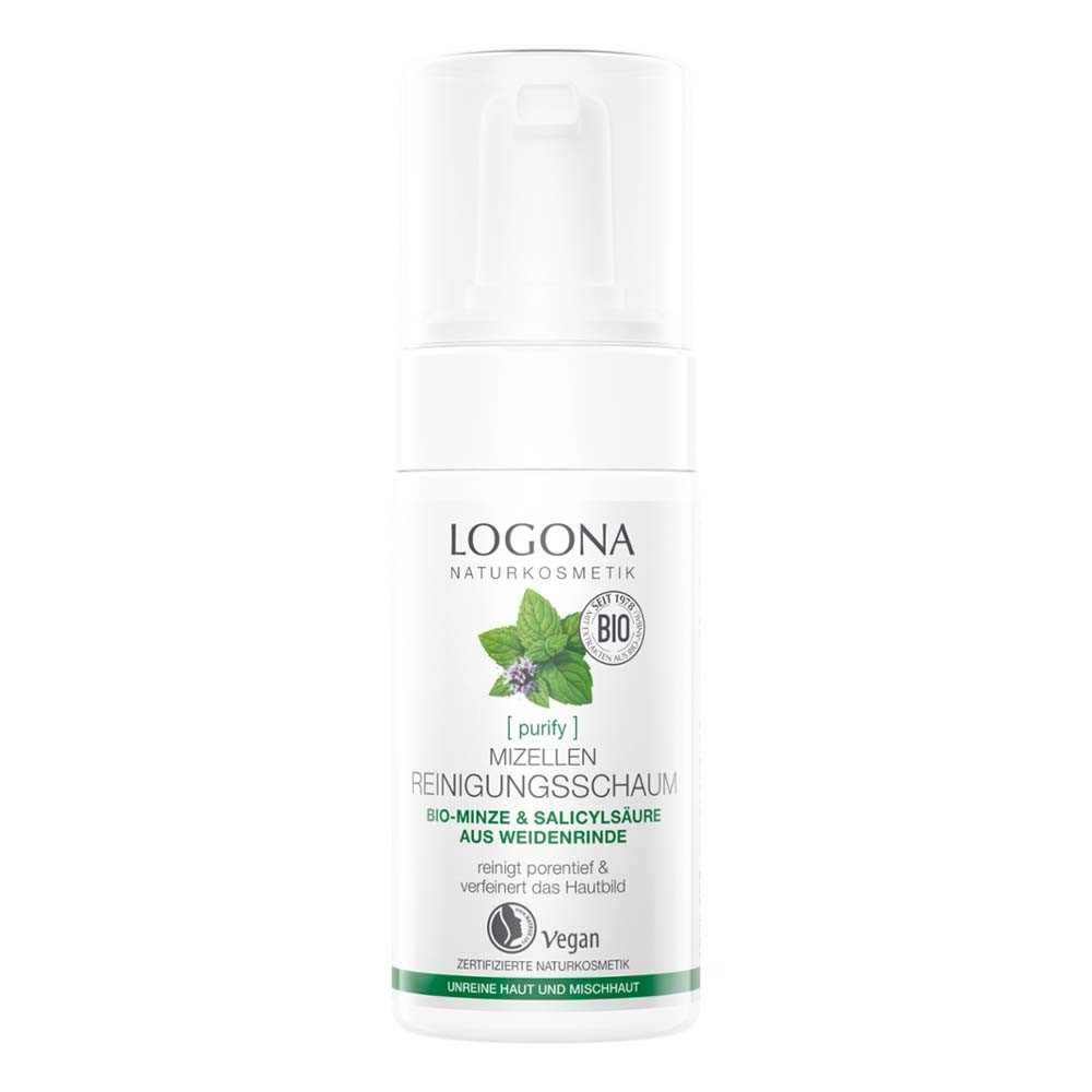 LOGONA Gesichts-Reinigungsschaum Purify - Mizellen Reingungsschaum 100ml