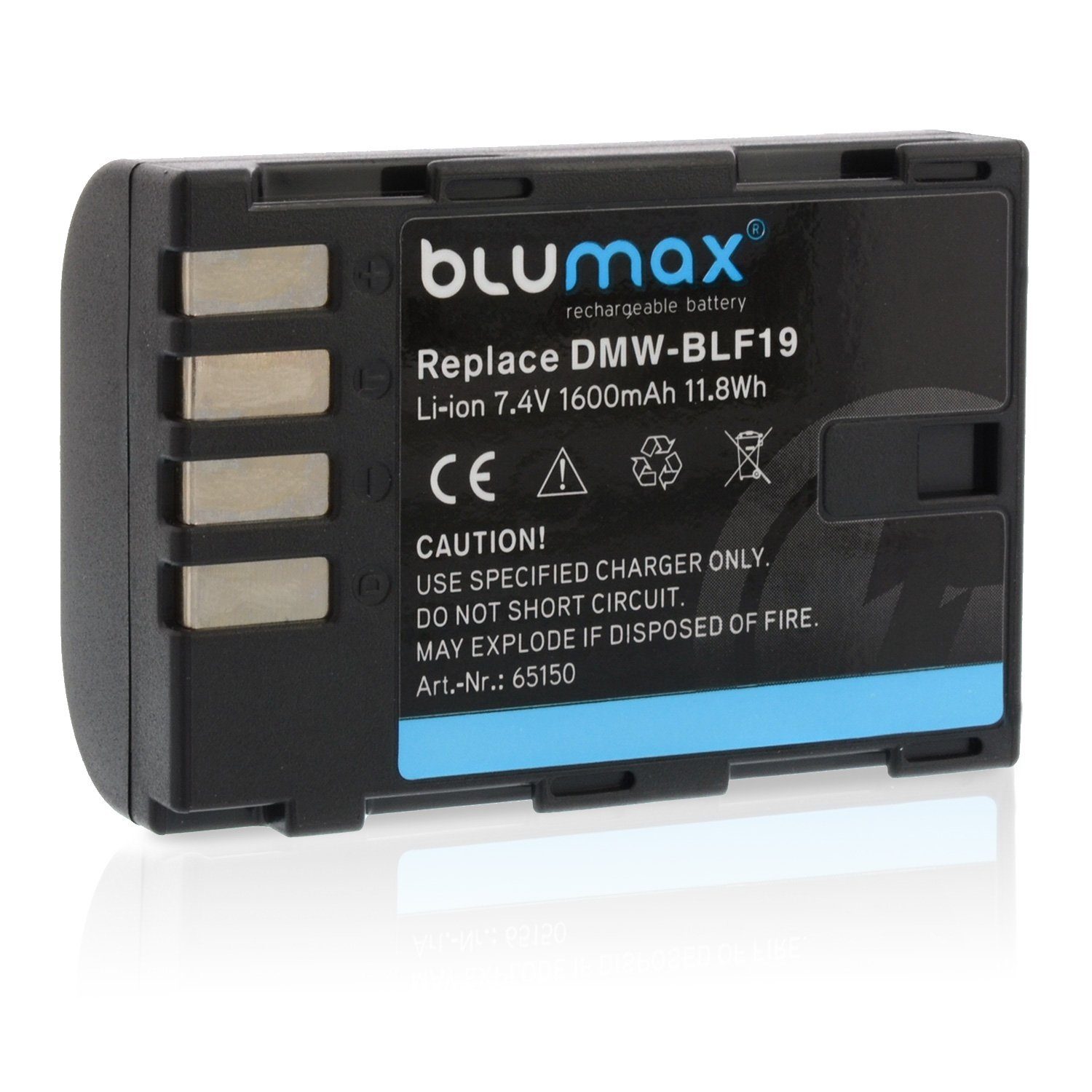 Blumax Akku passend für Panasonic DMW-BLF19 1600 mAh 7,2V Kamera-Akku