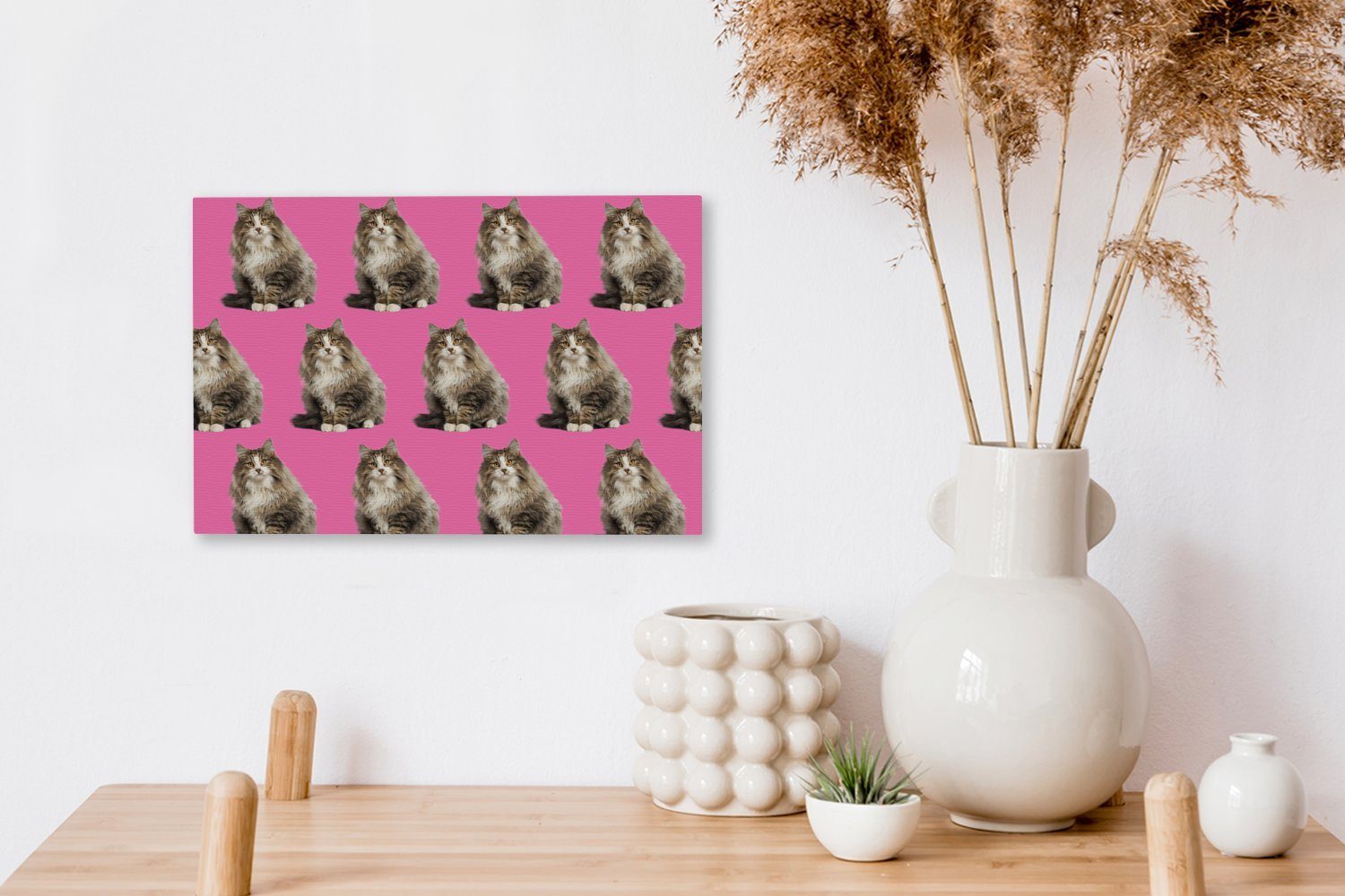 OneMillionCanvasses® Leinwandbild Tier St), Aufhängefertig, Wanddeko, - - Wandbild cm Muster Leinwandbilder, 30x20 Rosa, (1