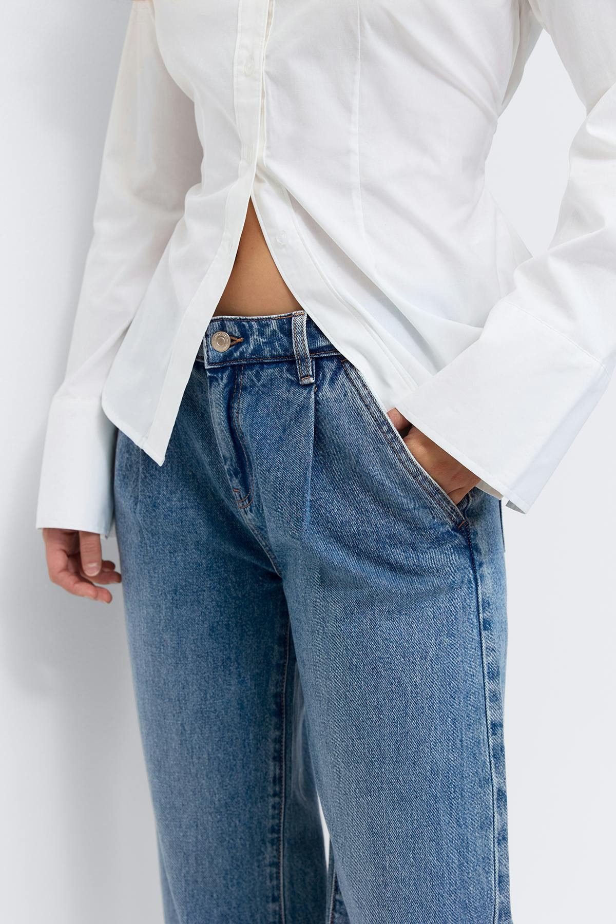 Gina Tricot Gerade Jeans Pleated slouchy jeans