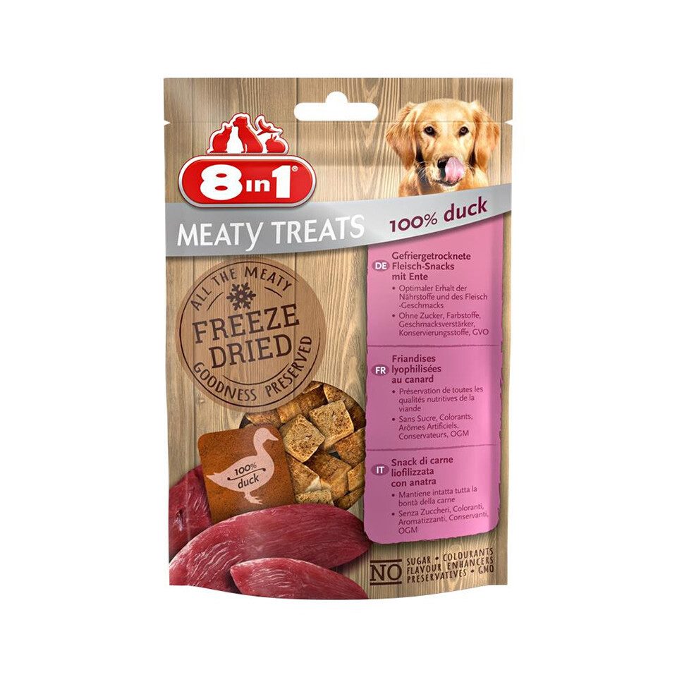 8in1 Meaty Treats Ente 50 g, Snack für: Hund