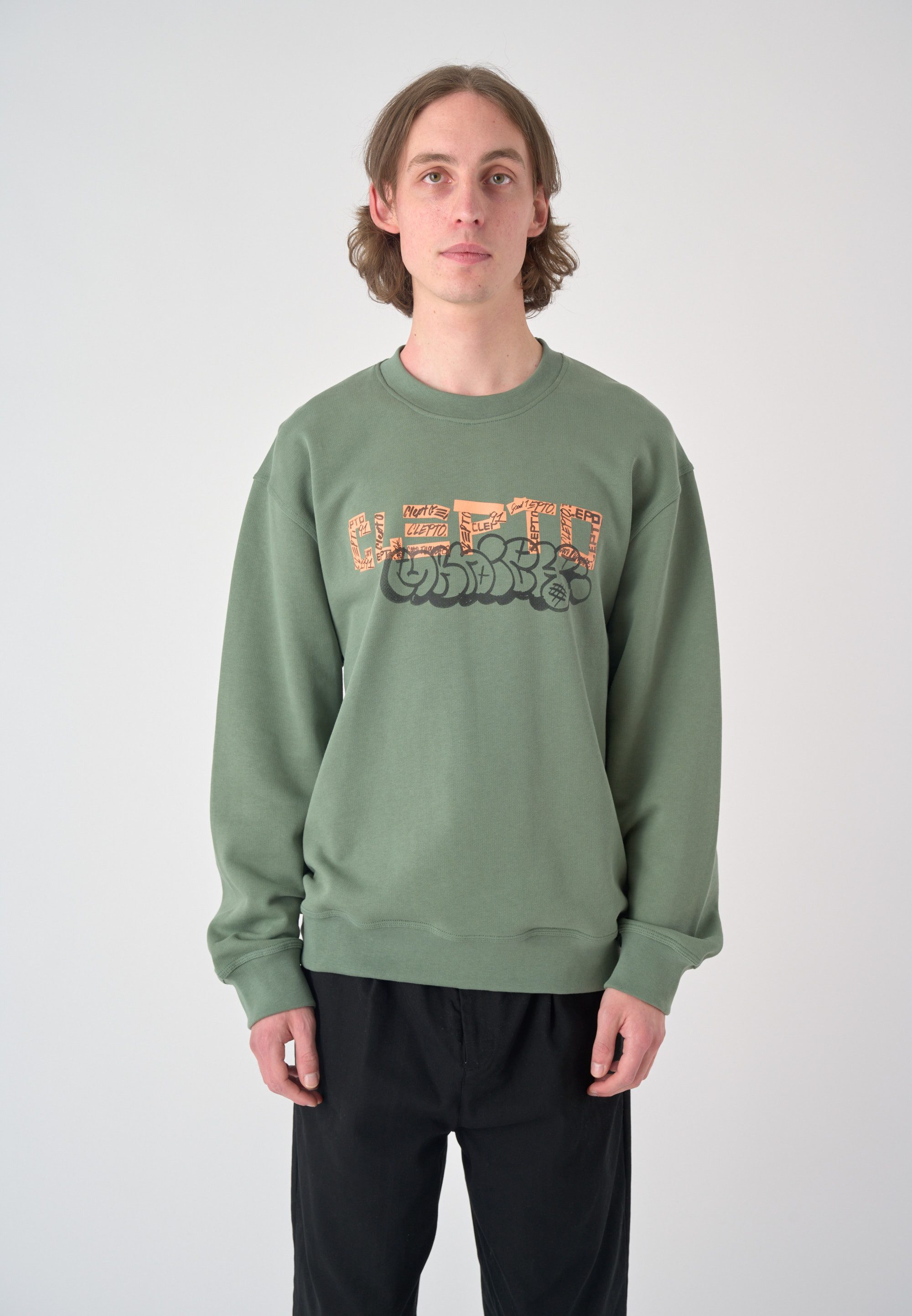 Cleptomanicx Sweatshirt Tape mit coolem Frontprint