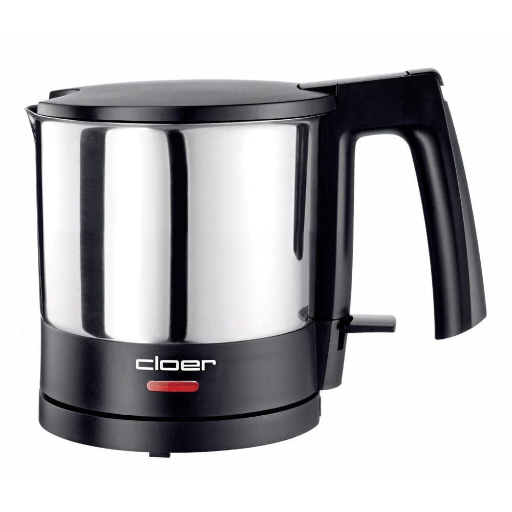 Cloer Wasserkocher Cloer 4720 Wasserkocher schwarz/edelstahl Elektrogerät., 1 l, 1800 W, 1 Liter