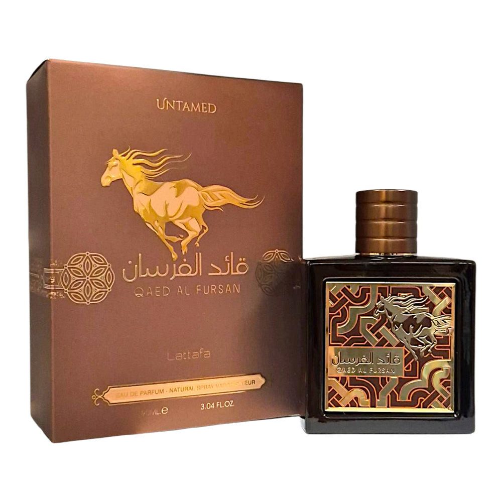 Lattafa Duft-Set Qaed Al Fursan Untamed Eau de Parfum + Parfümzerstäuber (leer) Set
