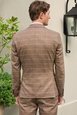 Next Baukastensakko Karierter Skinny-Fit-Anzug-Sakko aus Wollgemisch (1-tlg)