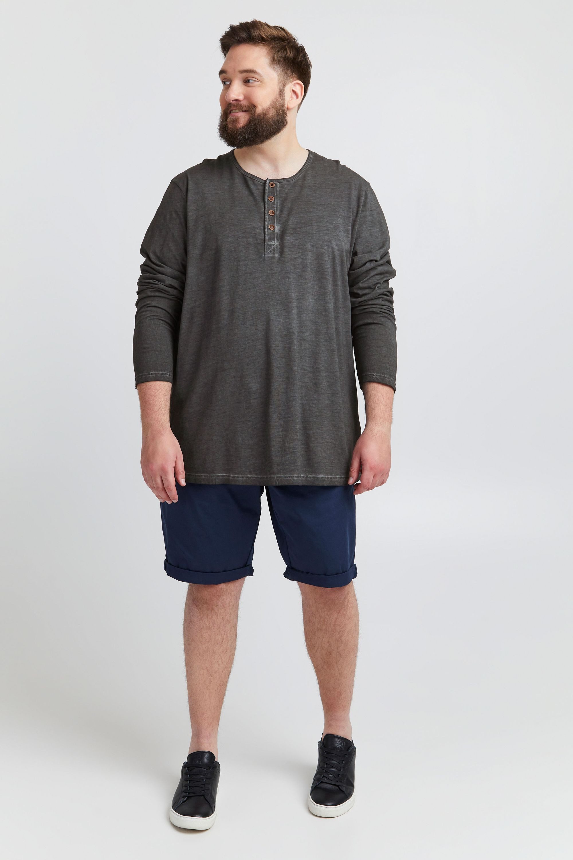 !Solid Longsleeve SDTimur Big & Tall Modisches Oberteil in großen Größen günstig online kaufen