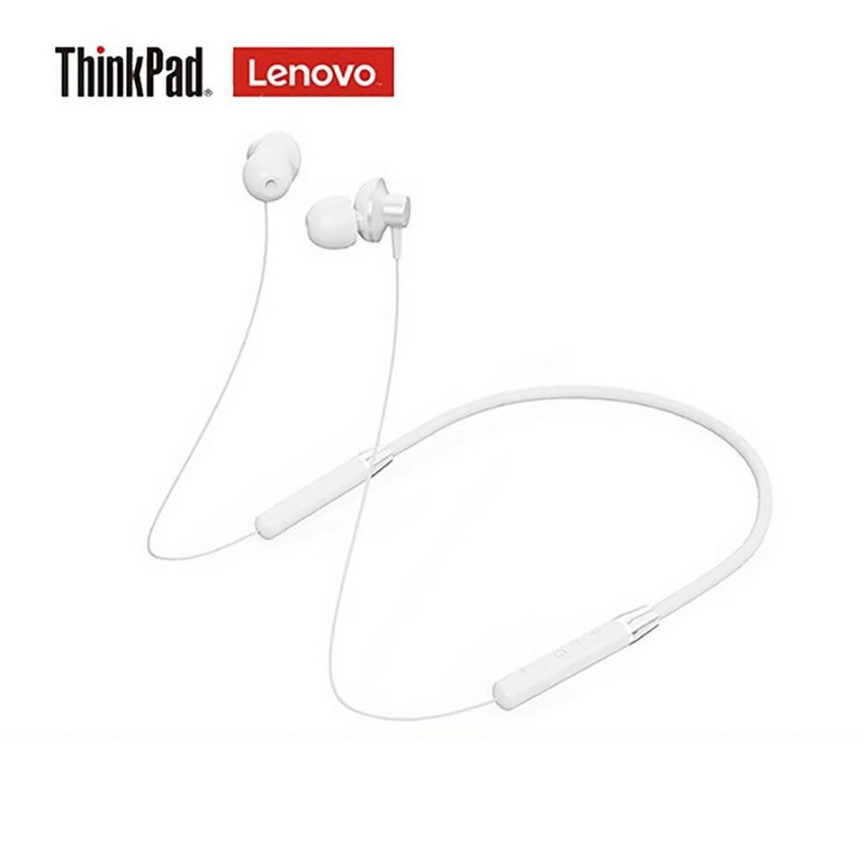 Lenovo HE05 mit Touch-Steuerung Bluetooth-Kopfhörer (Bluetooth 5.0,  Stereo-Ohrhörer, Akkulaufzeit bis zu 6 Stunden, mit Mikrofon - Weiß)