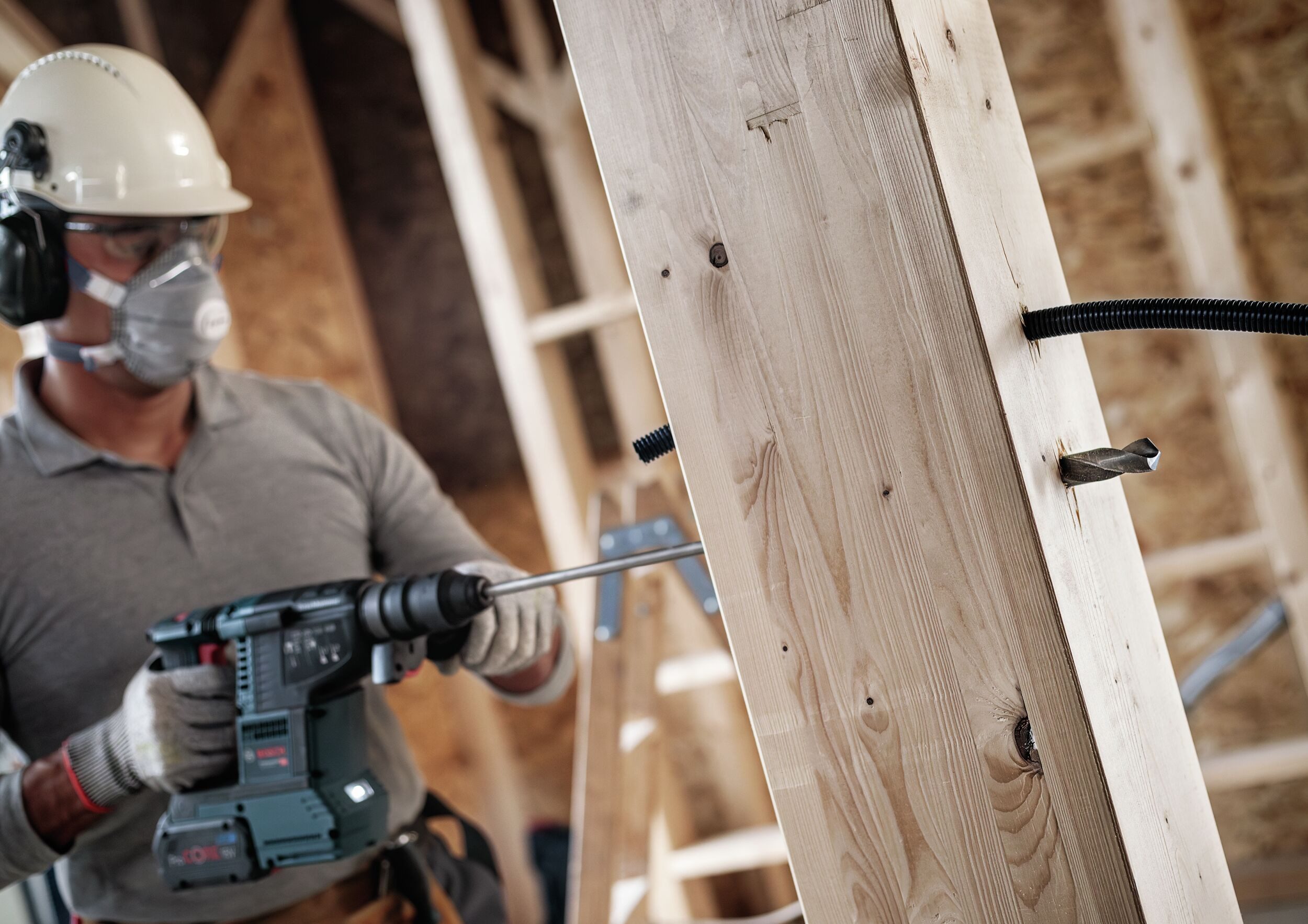 BOSCH Holzbohrer Pro Wood HSS, Installationsbohrer, 24 x 100 x 600 mm