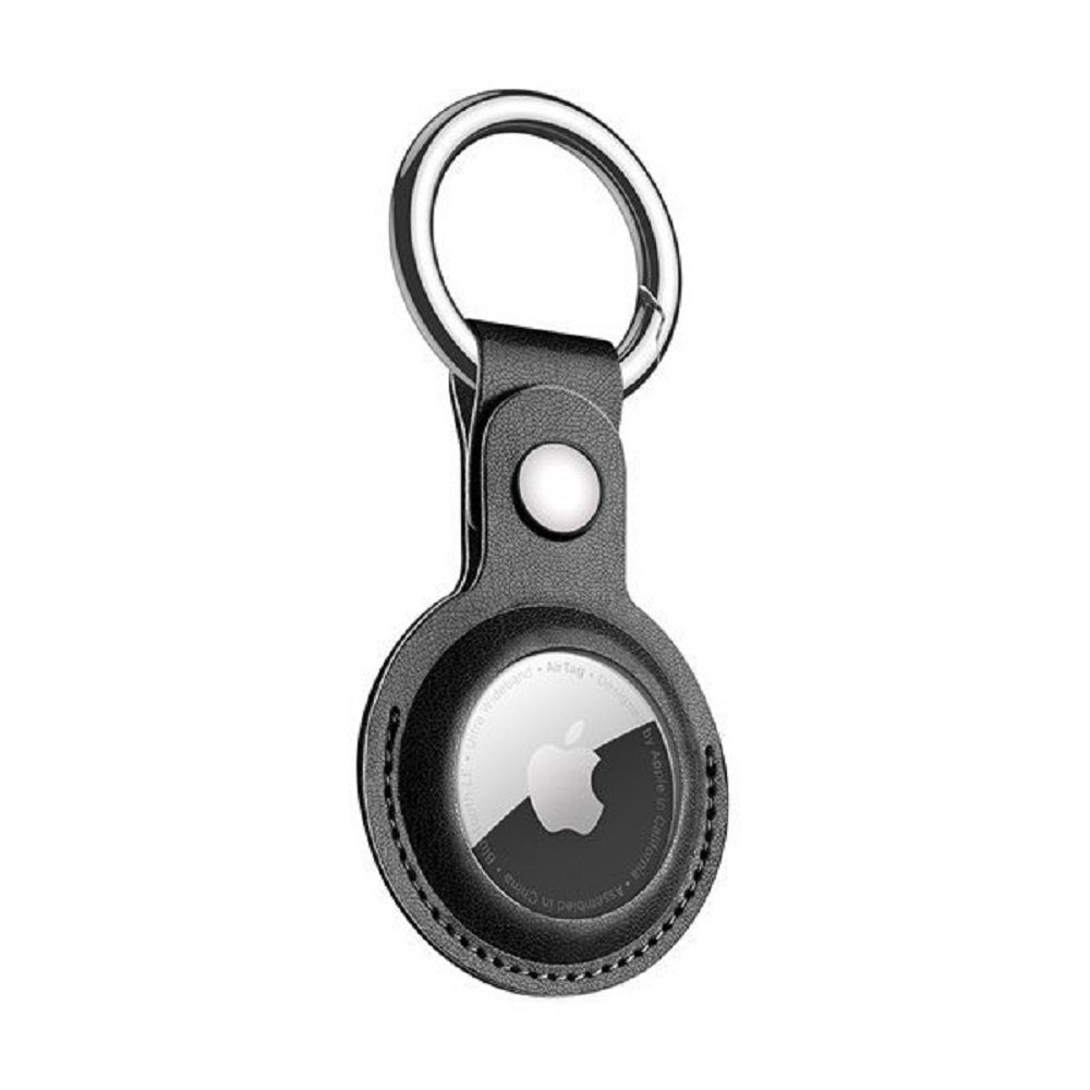 Dux Leder Ducis Case AirTag Schutz schwarz Hülle Schlüsselanhänger Cover Apple Schlüsselanhänger