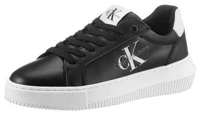 Calvin Klein Jeans CHUNKY CUPSOLE MONO LTH WN Sneaker mit CK-Schriftzug an der Seite, Freizeitschuh, Halbschuh, Schnürschuh