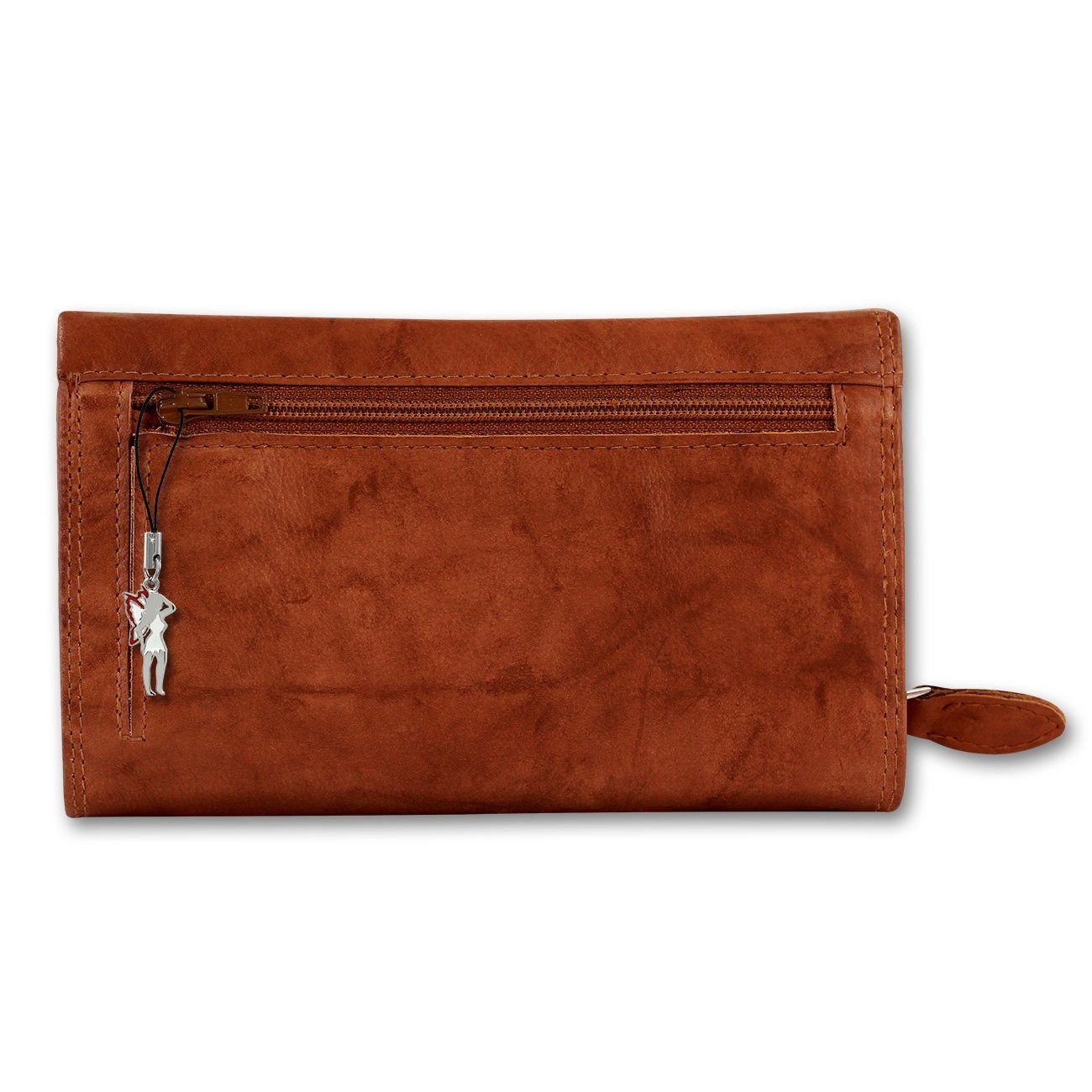 braun, chianti Money Maker Damen (Kellnerbörse, Echtleder Damen ca. MoneyMaker Breit 15,5cm rust, Kellnerbörse), Kellnerbörse aus Geldbörse in RFID Kellnerbörse Börse