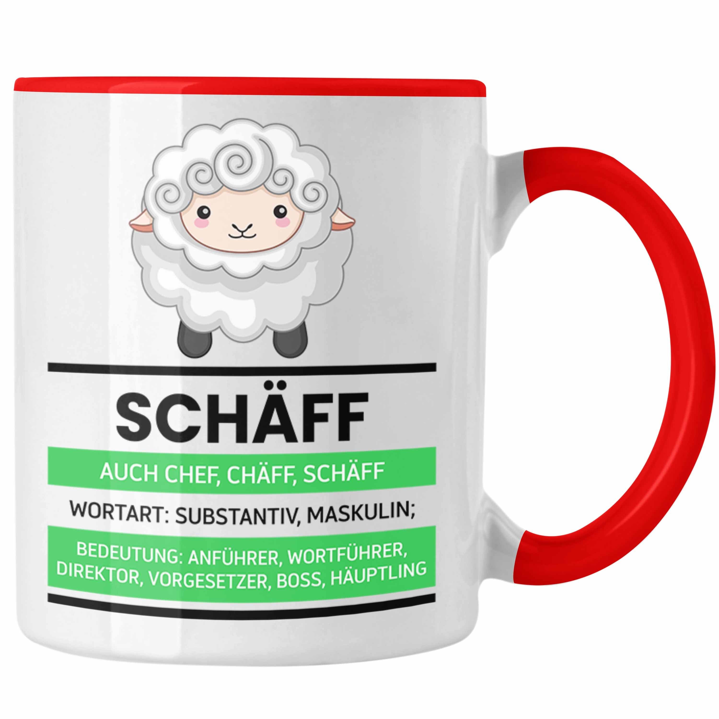 Rot Tasse Team Schäff Spruch Bester - Chef Trendation Lustiger Schaf Trendation Chef Tasse Tasse Von Geschenkidee Geschenk