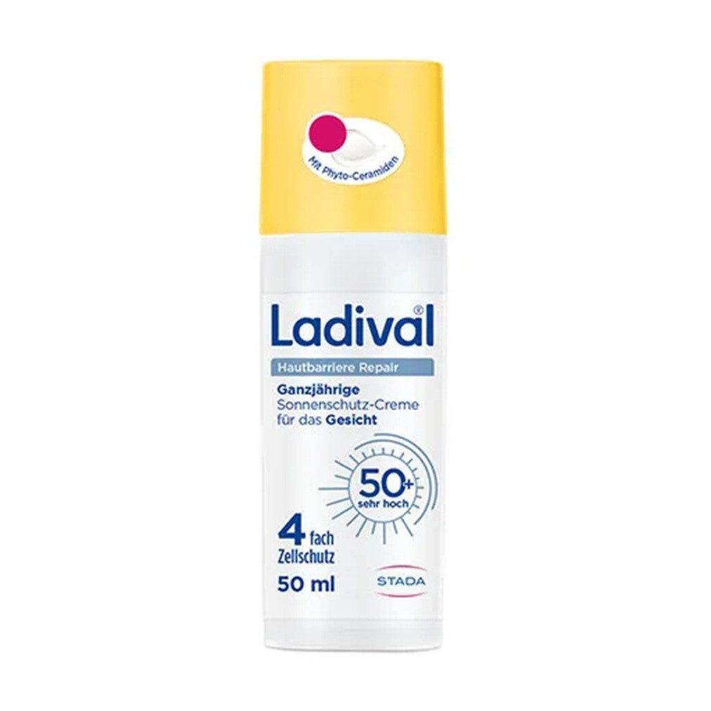 Ladival Sonnenschutzcreme Ladival Hautbarriere Repair Sonnenschutz-Creme LSF 50+, Mikrobiom-freundlich für strapazierte Haut