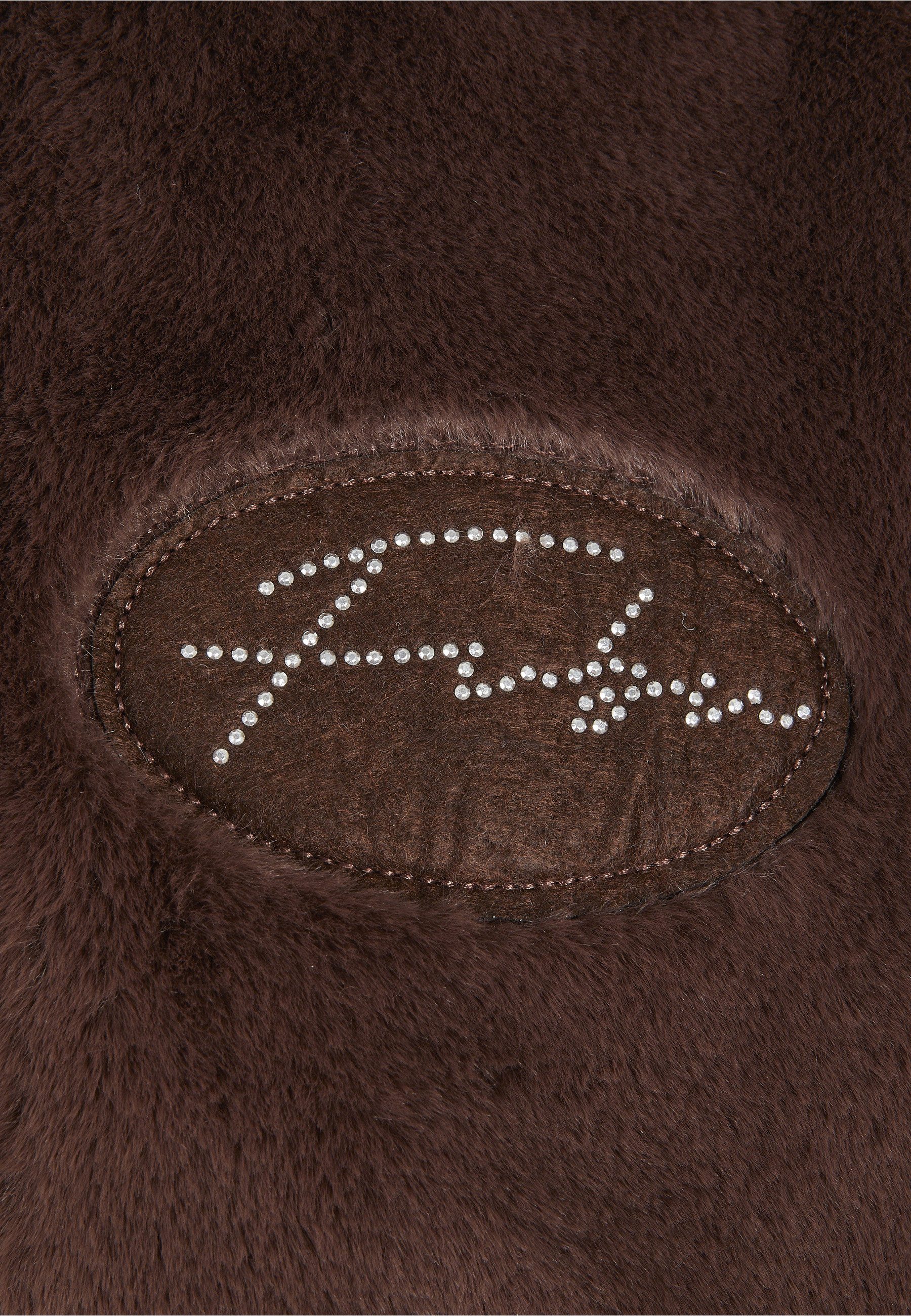 Fubu Collegejacke Fubu Damen FW224-022-1 Signature Rhinestone Fur Jacket brown (1-St)