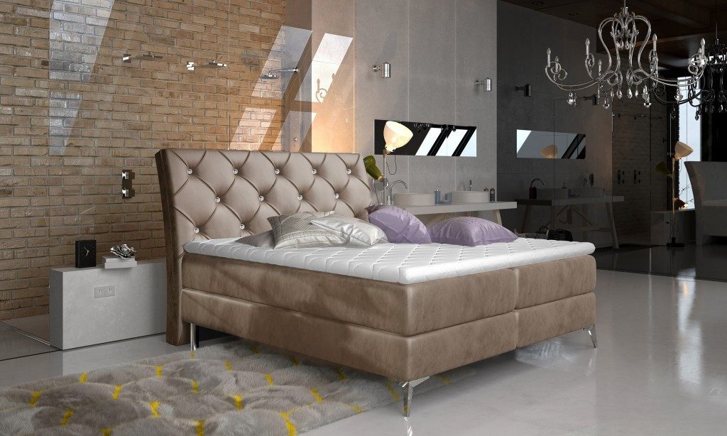 Xlmoebel Boxspringbett XLMOEBEL Chesterfield Boxspringbett mit integriertem Bettkasten (1-St., Chesterfield Boxspringbett), Made in Europa