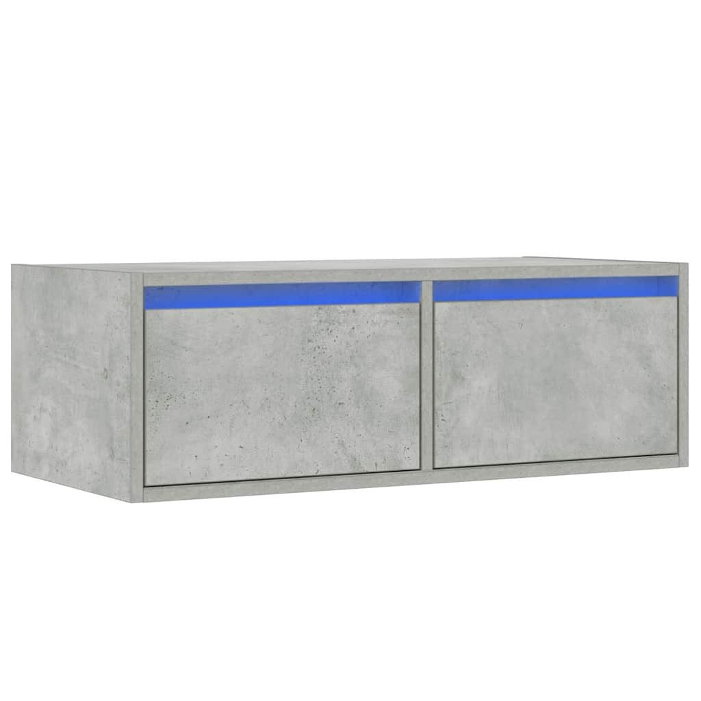 vidaXL TV-Schrank TV-Schrank mit LED-Leuchten Betongrau günstig online kaufen