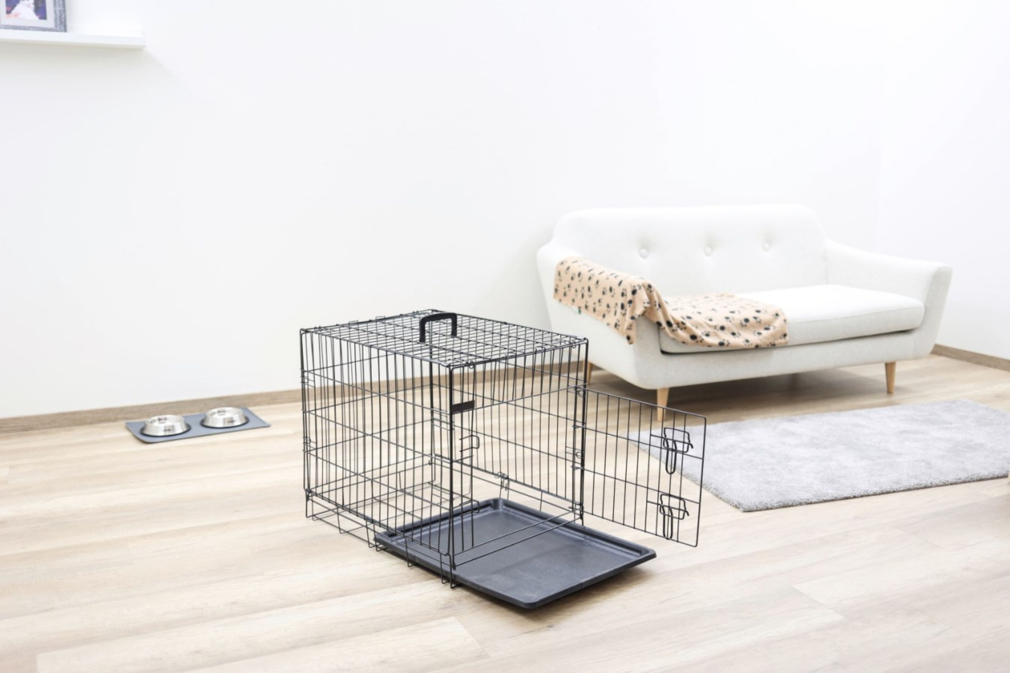 Kerbl Tiertransportbox Kerbl Gittertransportbox klappbar schwarz 63x48x57cm 1 Tür 81364