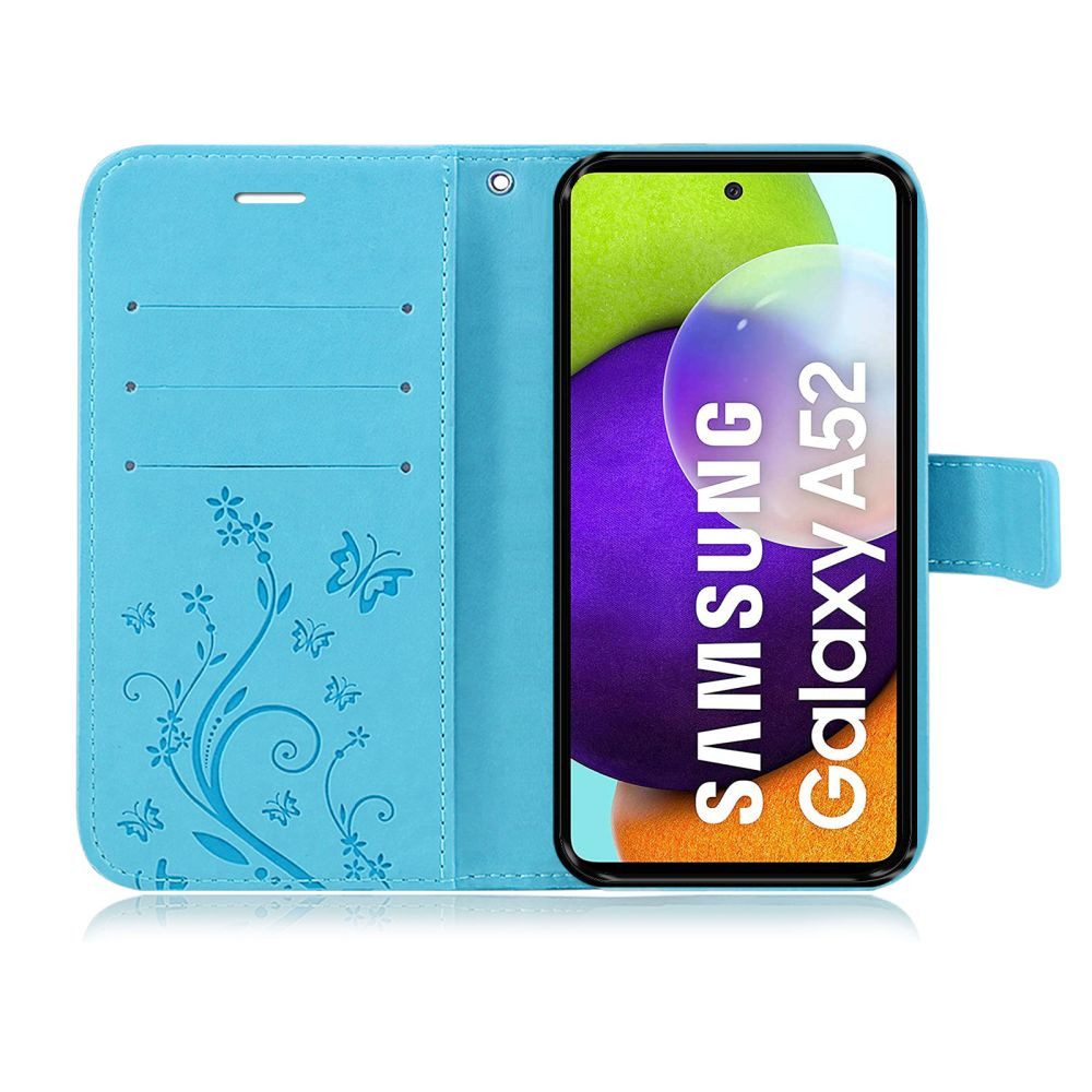 betterfon Handyhülle Handytasche für Samsung Galaxy A52 5G Wallet Case Handyhülle Grau, Wallet Case mit Kartenfächern Magnetverschluss und weicher Innenhülle – Bild 4 von 5