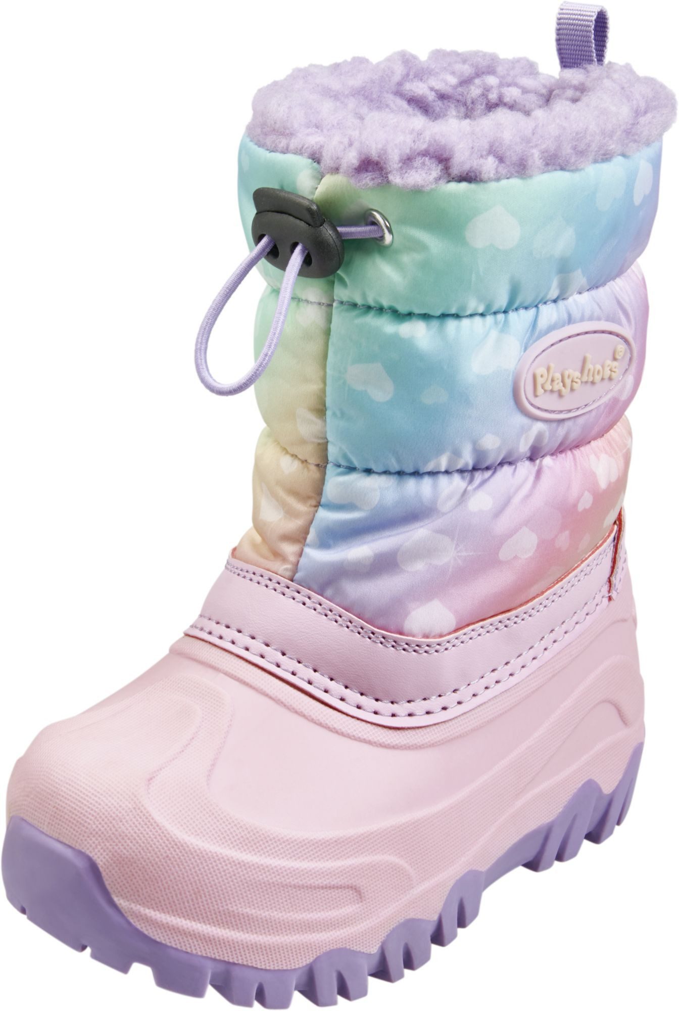 Playshoes Gummistiefel Winter-Bootie Regenbogen, Farbe: rosa, günstig online kaufen