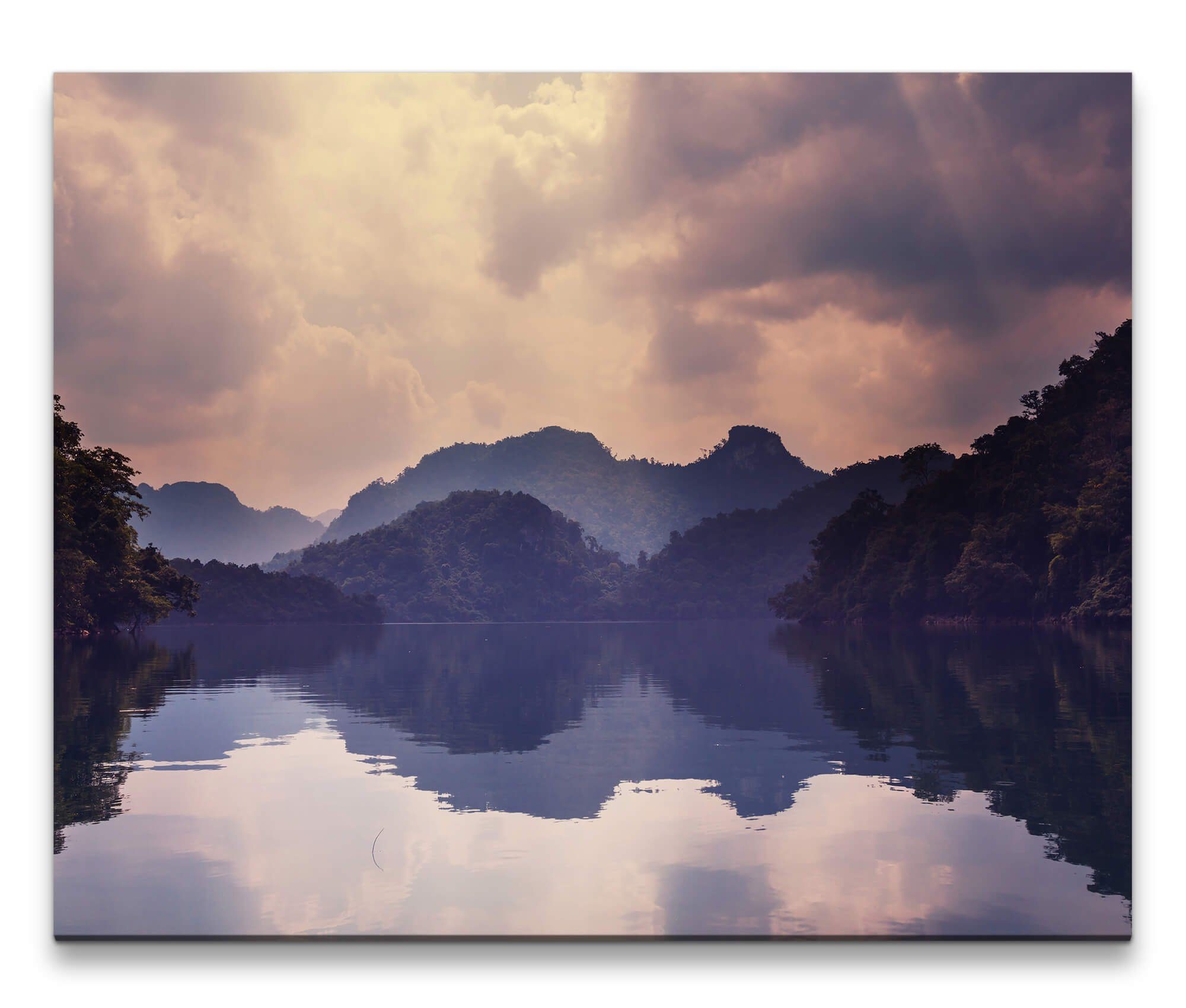 Leinwandbild Bilder XXL Seenlandschaft Wandbild auf Leinwand