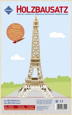 Pebaro 3D-Puzzle Holzbausatz Eiffelturm, 881, 52 Puzzleteile