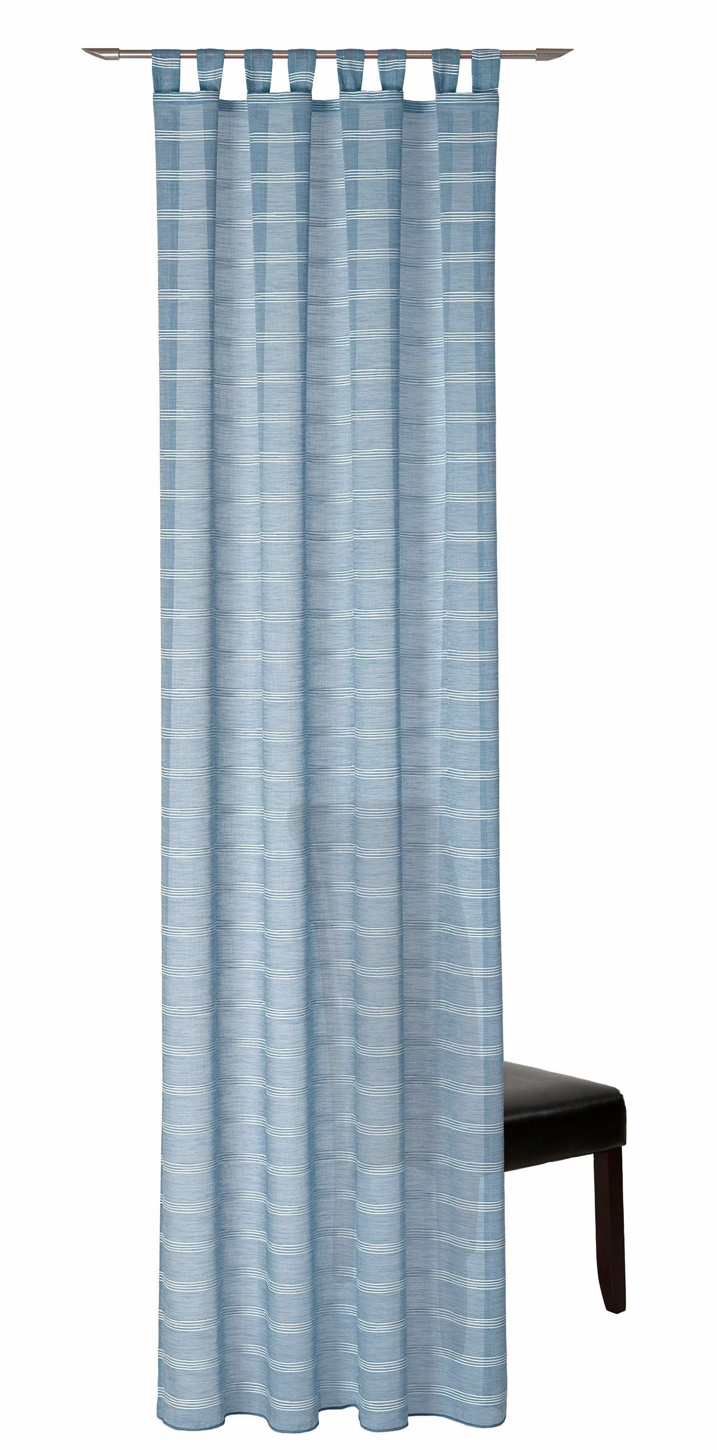 Vorhang Evora, Neutex for you!, Schlaufen (1 St), halbtransparent, HxB: 245x140 jeansblau | Fertiggardinen