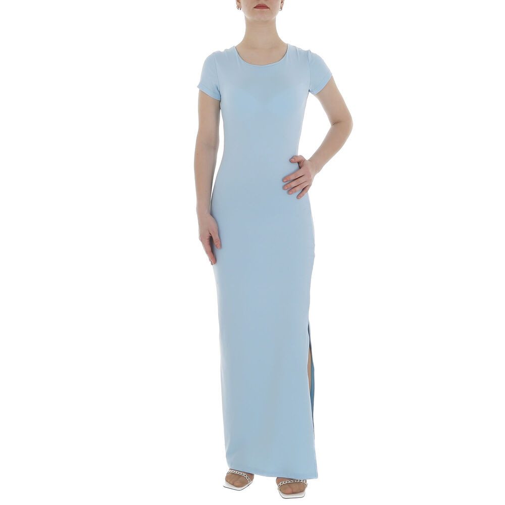 Ital-Design Maxikleid Damen Elegant Pencil (86365223) Stretch Maxikleid in Hellblau