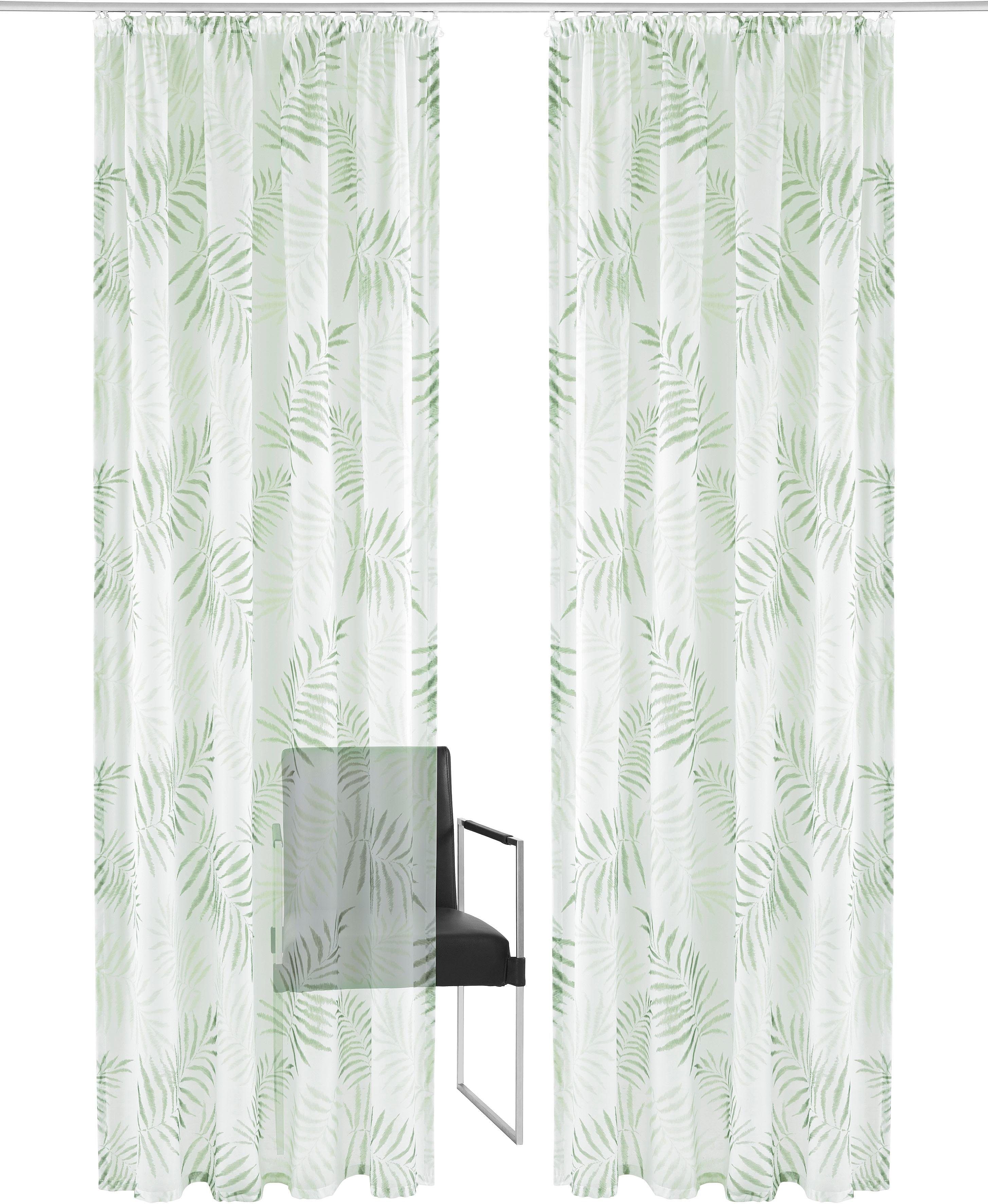 my home Gardine Paula (1 St), Kräuselband, halbtransparent, Voile, Halbtran günstig online kaufen